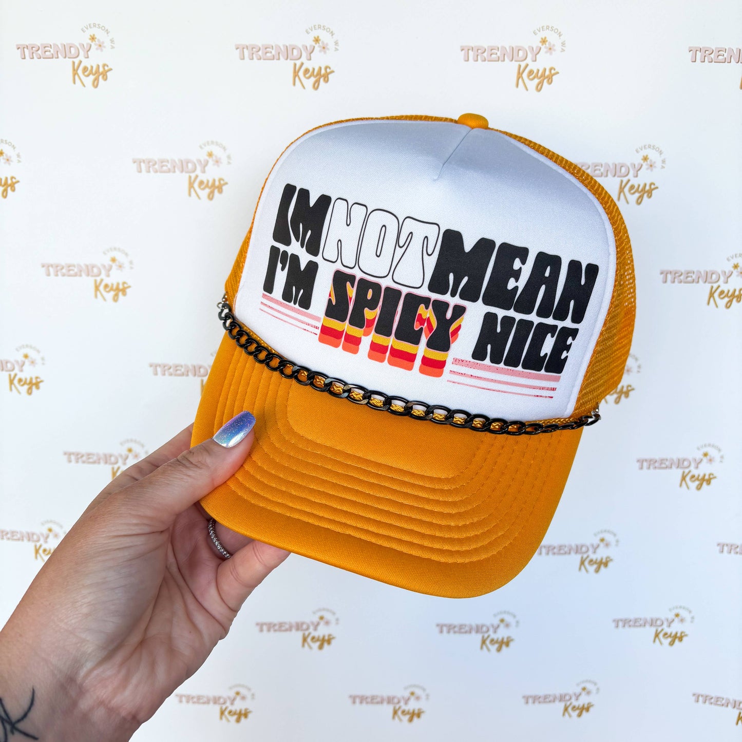 I'm not mean - I'm Spicy Nice Trucker Hat
