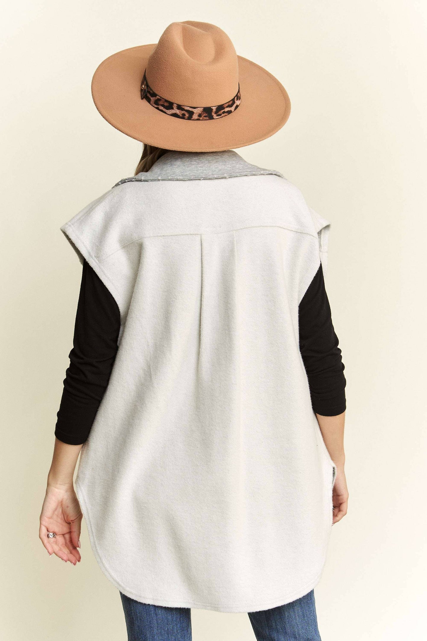 Lynn Vintage Vest- Heather Grey
