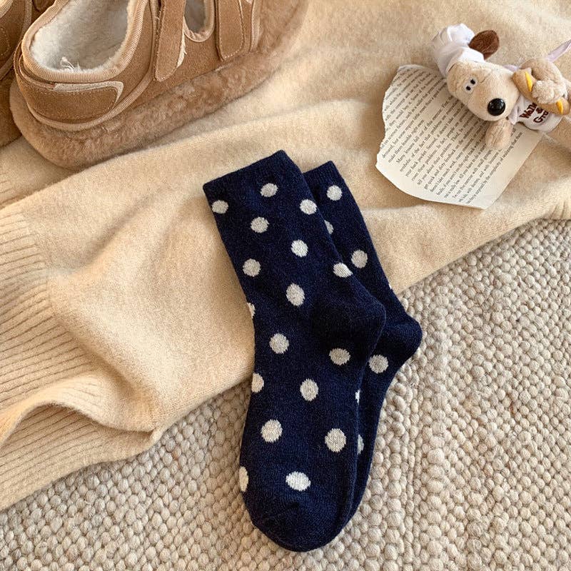 Polka Dot Wool-Blend Socks