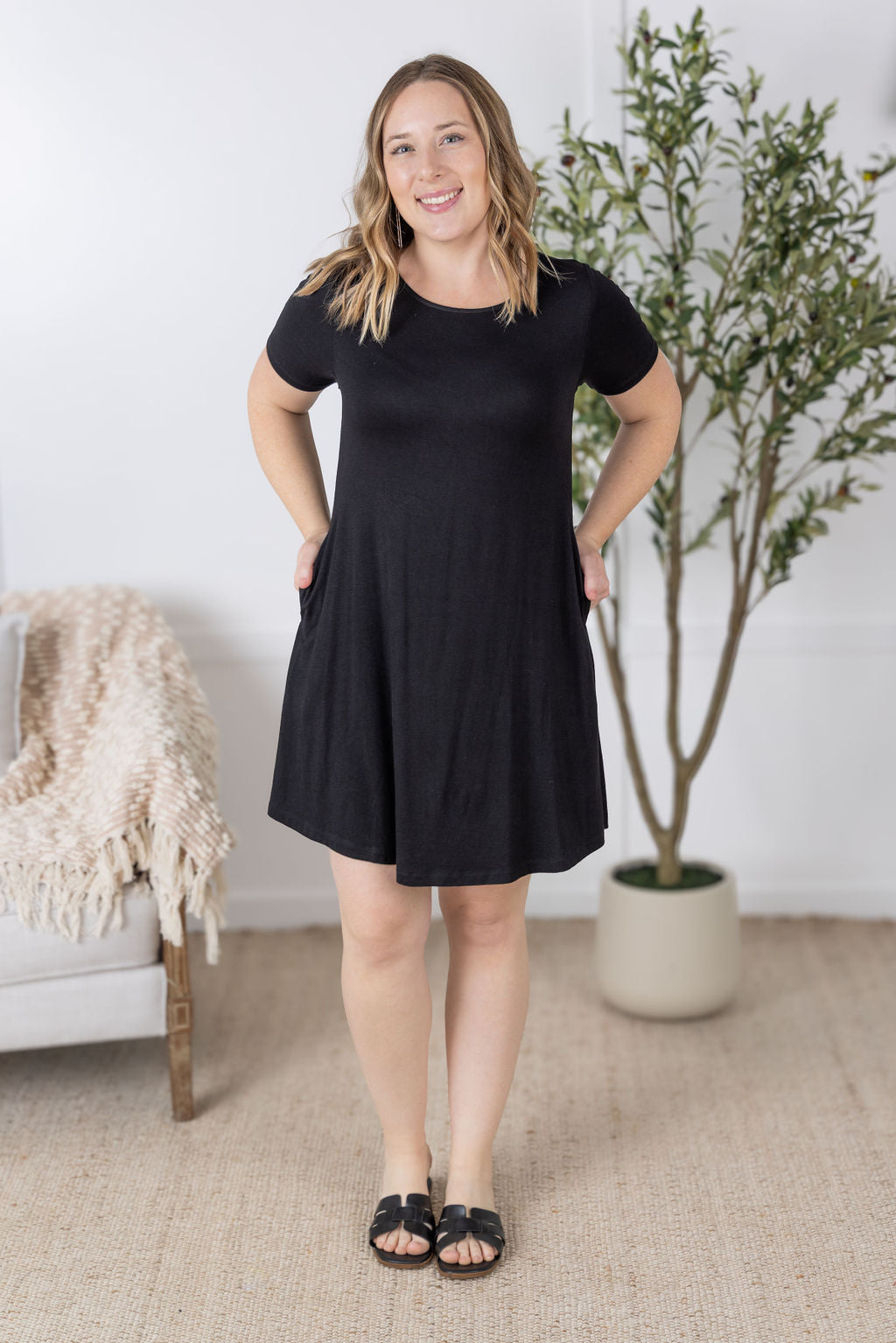 IN STOCK Roxy Swing Tunic Dress - Black
