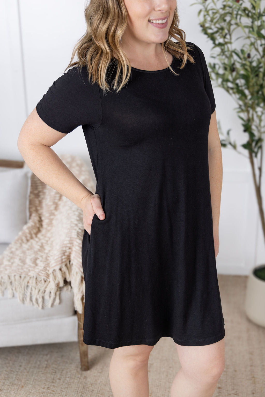 IN STOCK Roxy Swing Tunic Dress - Black