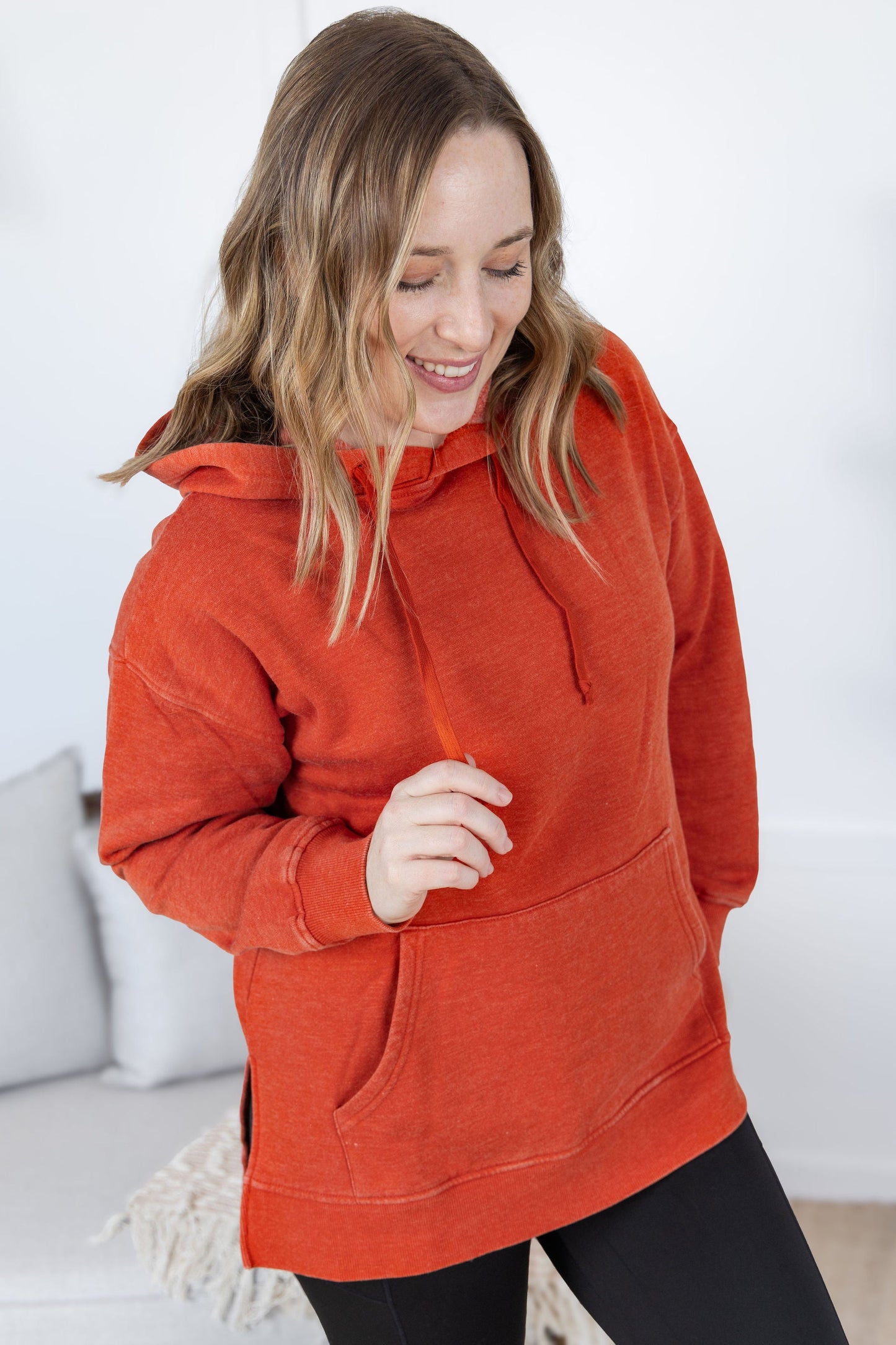 IN STOCK Vintage Wash Hoodie - Rust