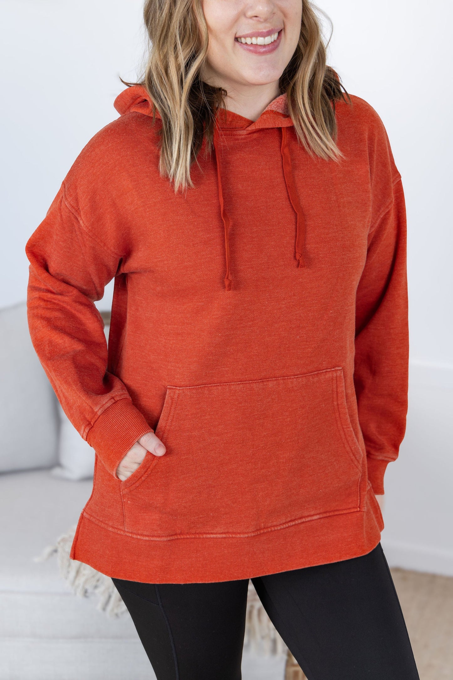 IN STOCK Vintage Wash Hoodie - Rust