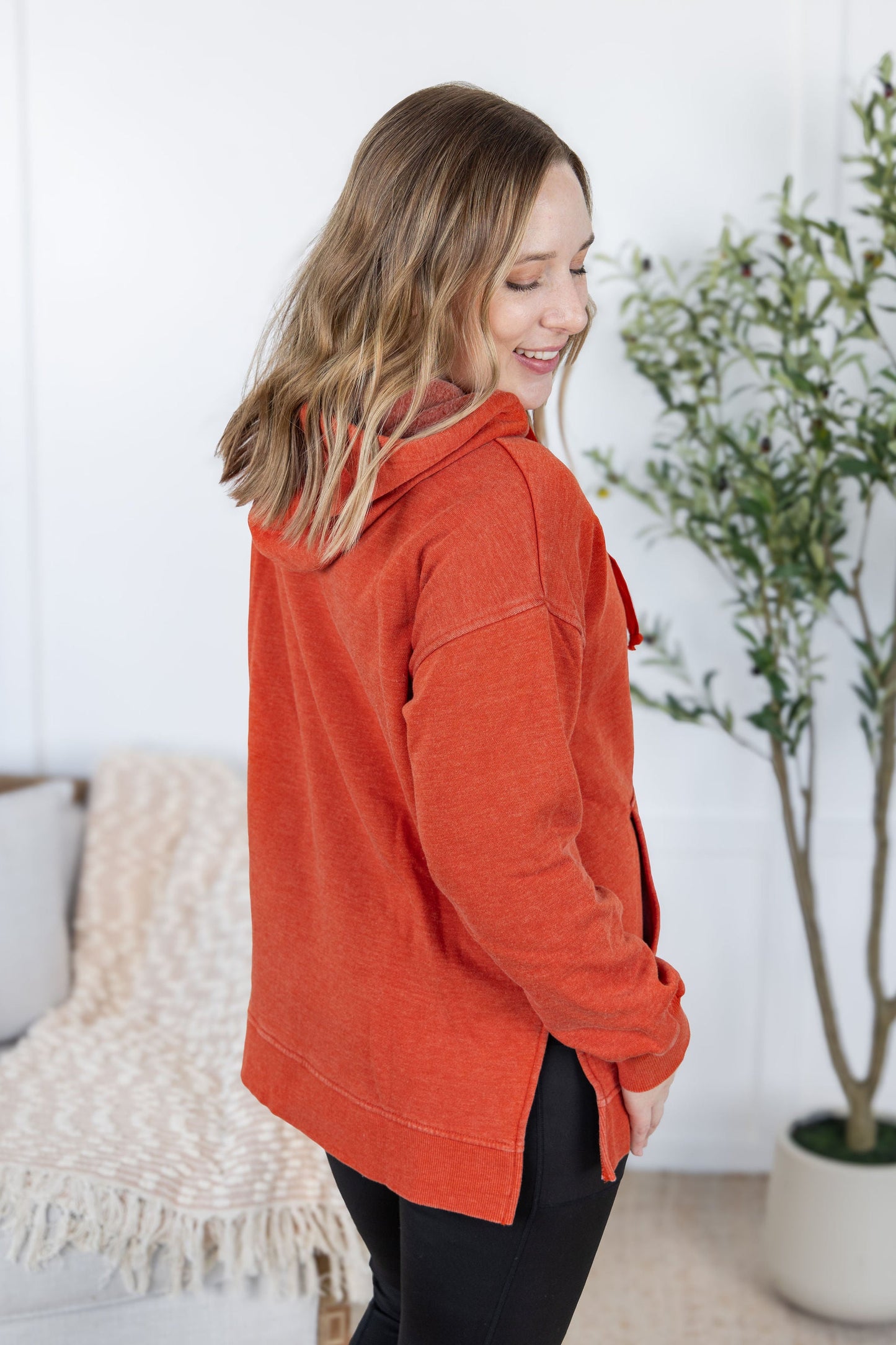 IN STOCK Vintage Wash Hoodie - Rust