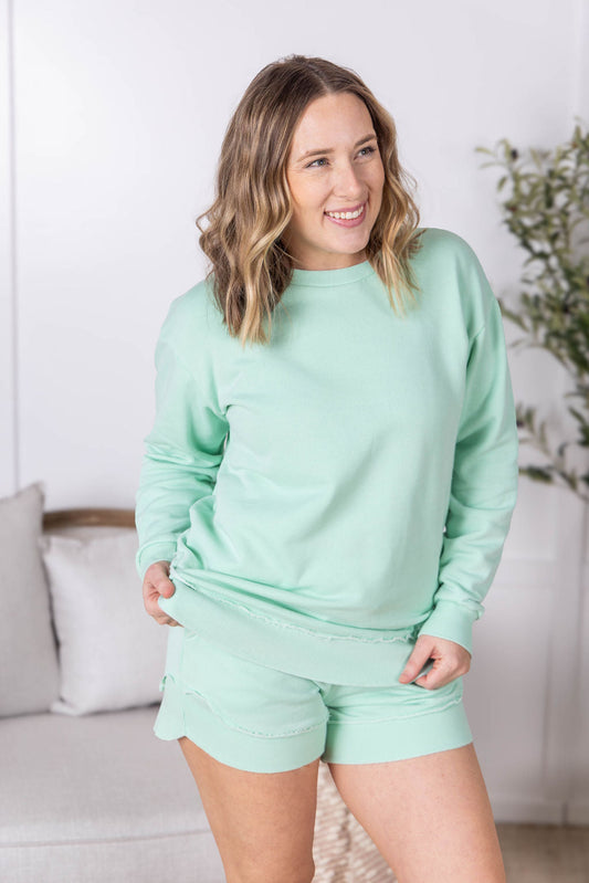 Vintage Wash Pullover - Mint