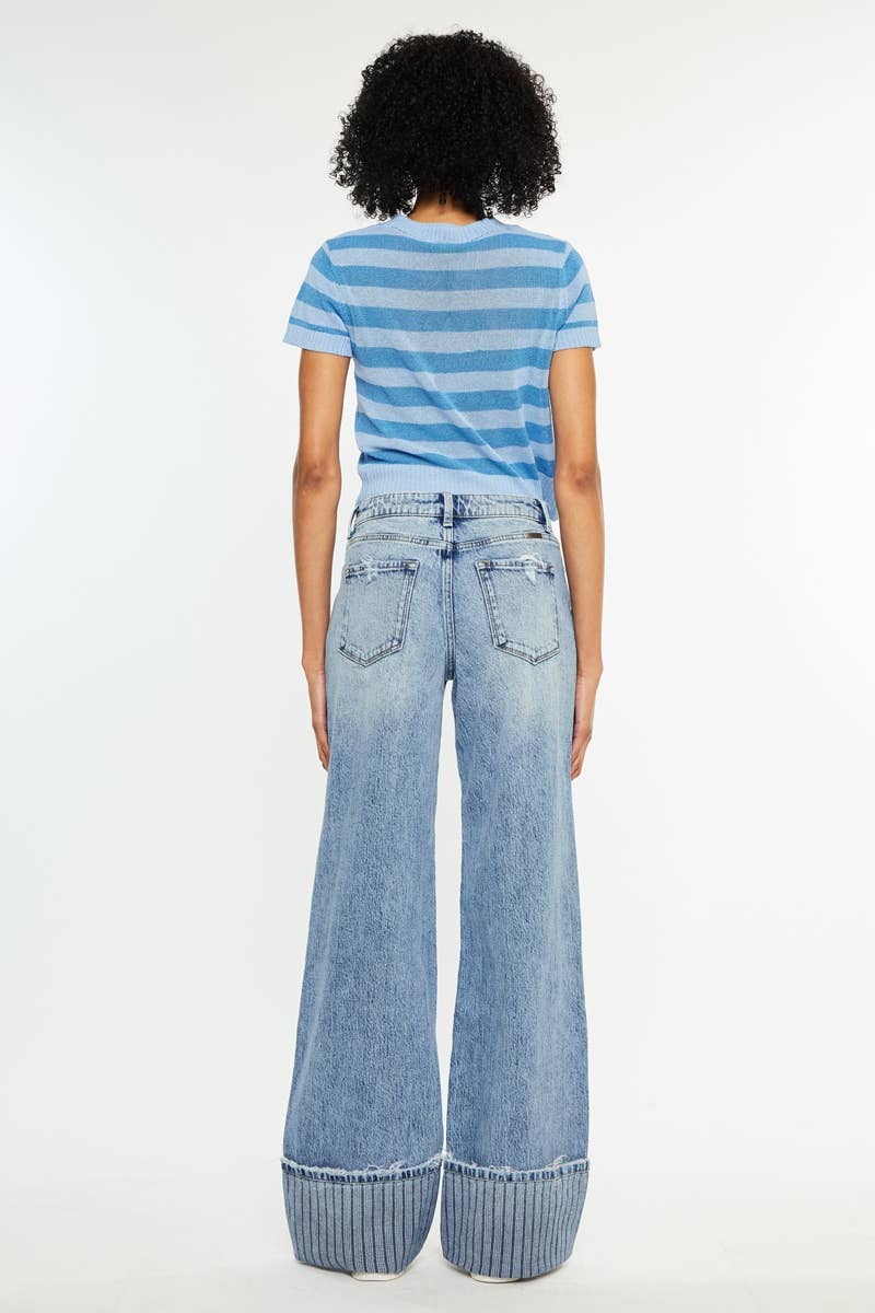 Kancan Jax Wide Cuffed Denim