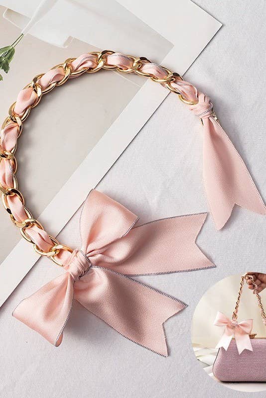 Pink Bow Bag Charm/ Keychain