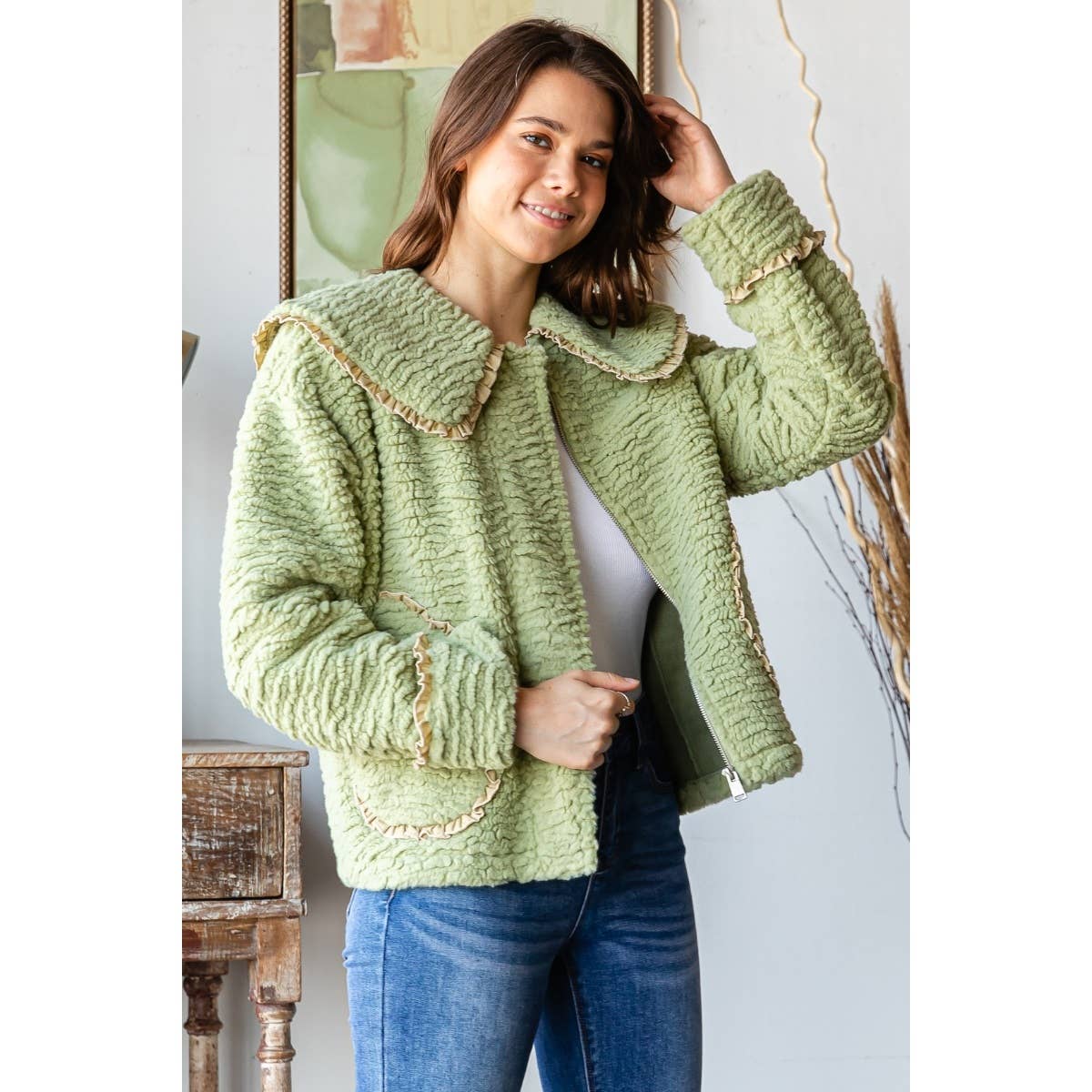 Springhill Peterpan Jacket- Celery