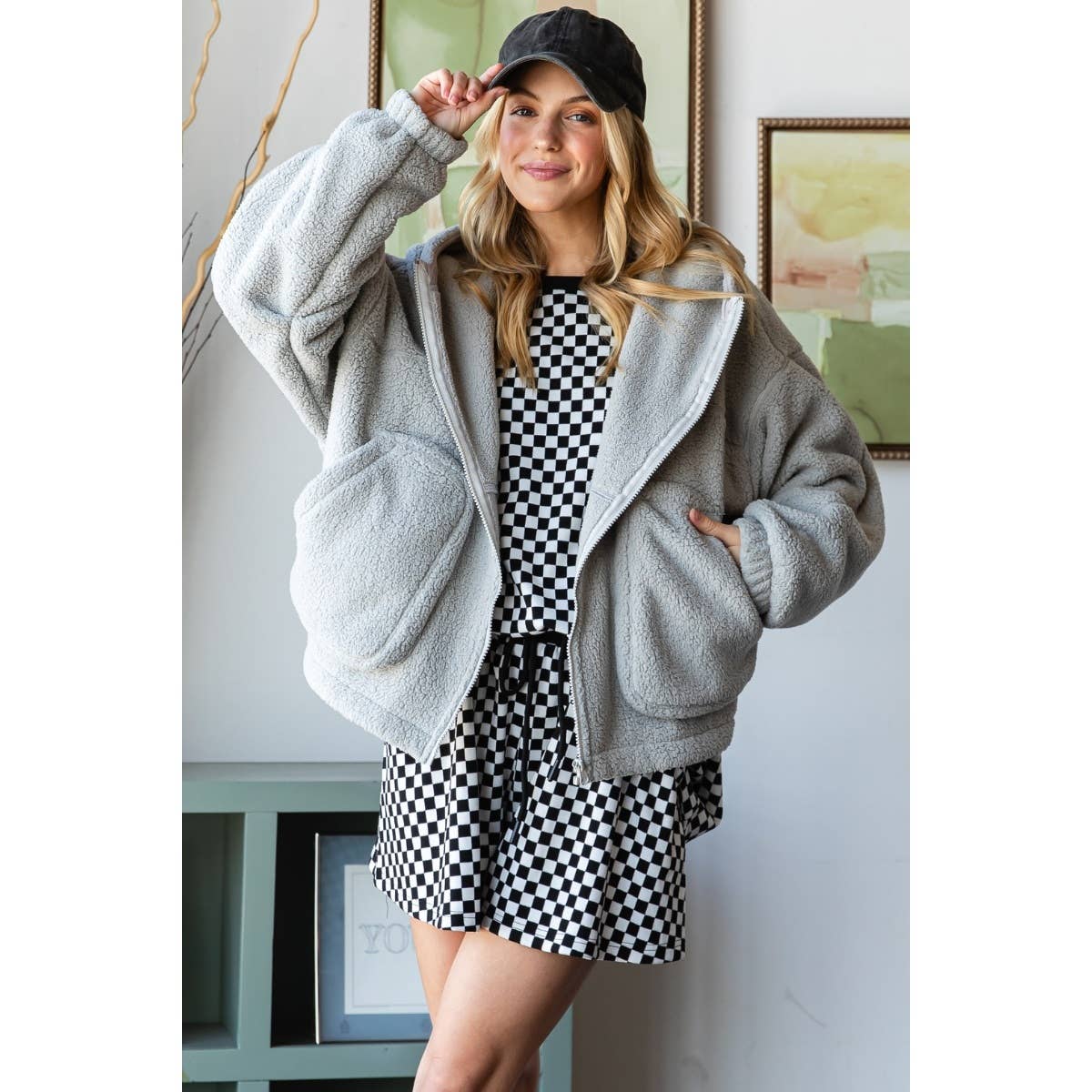 Teddy Oversized Hooded Jacket
