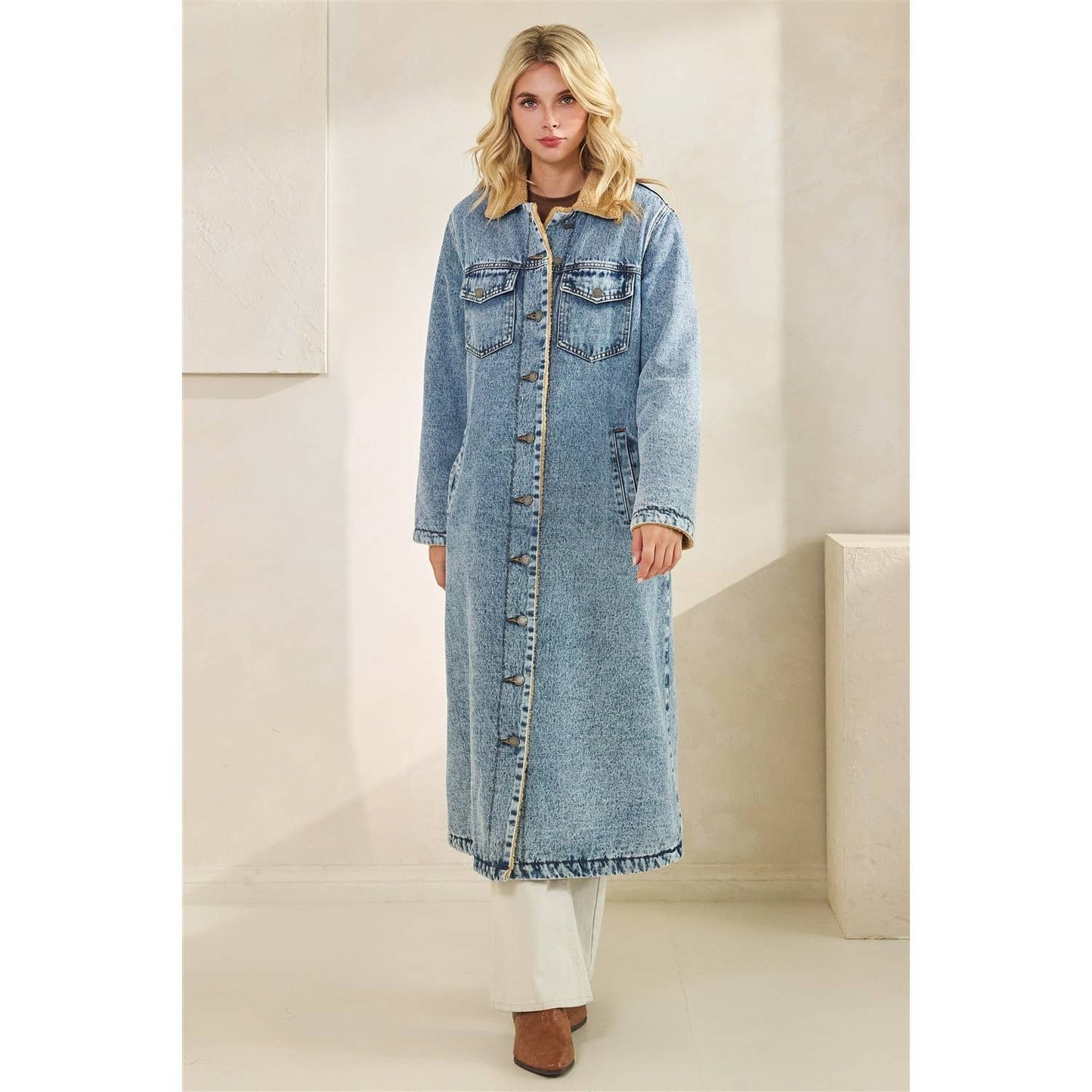 Colorado Lined Long Denim Jacket