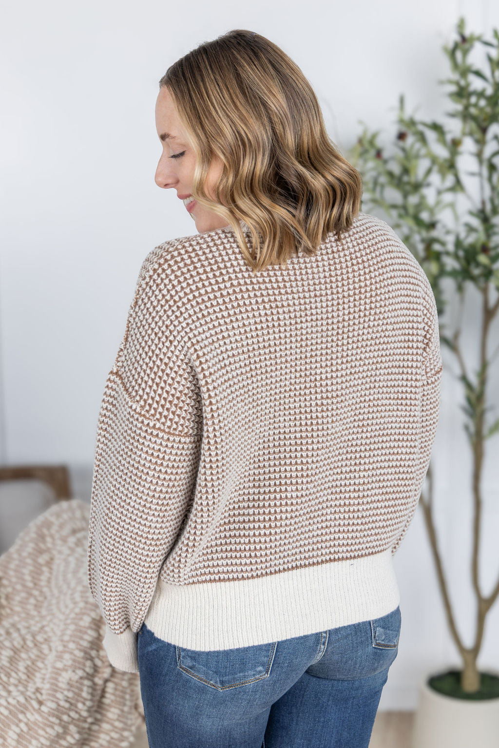IN STOCK Charlotte Sweater - Mocha and Cream