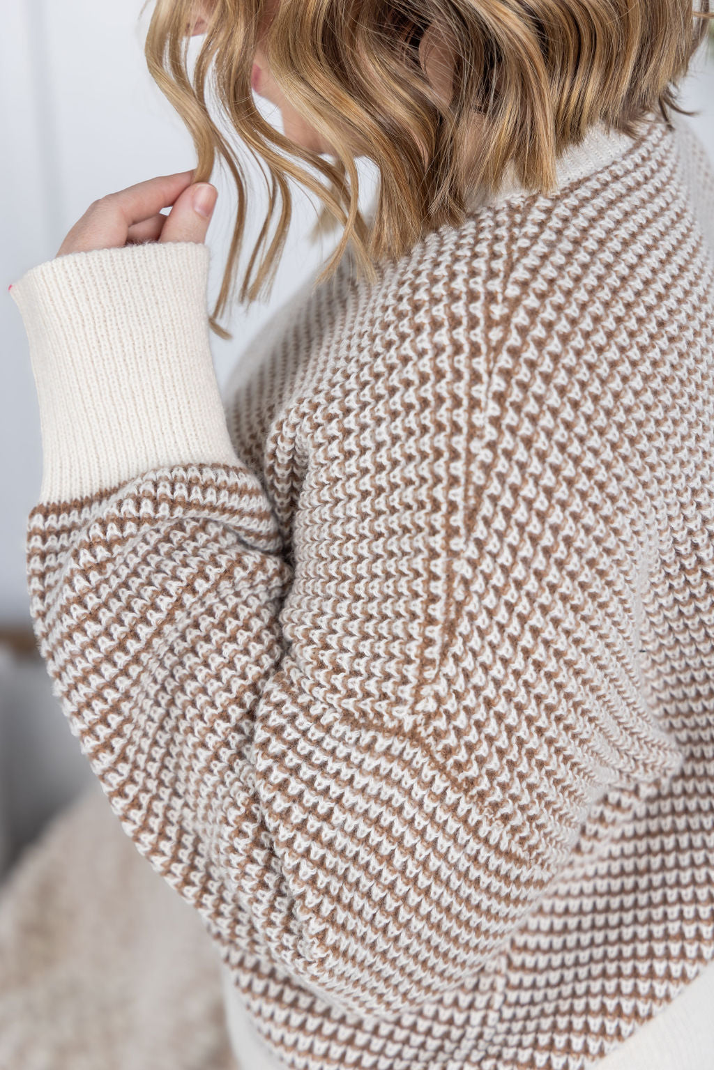 IN STOCK Charlotte Sweater - Mocha and Cream