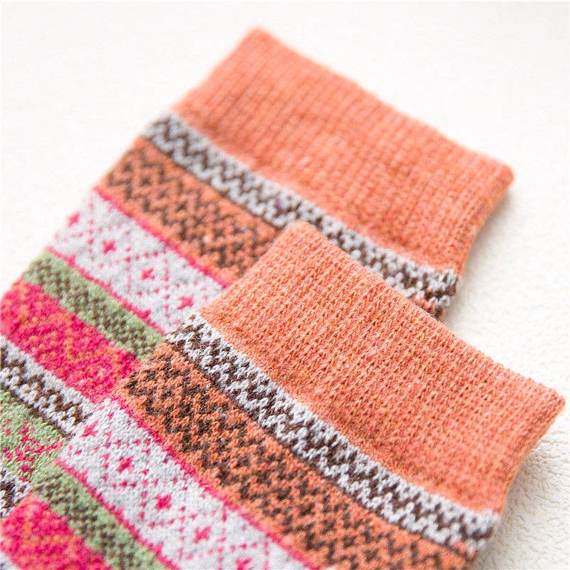 Bohemian Style Wool-Blend Socks