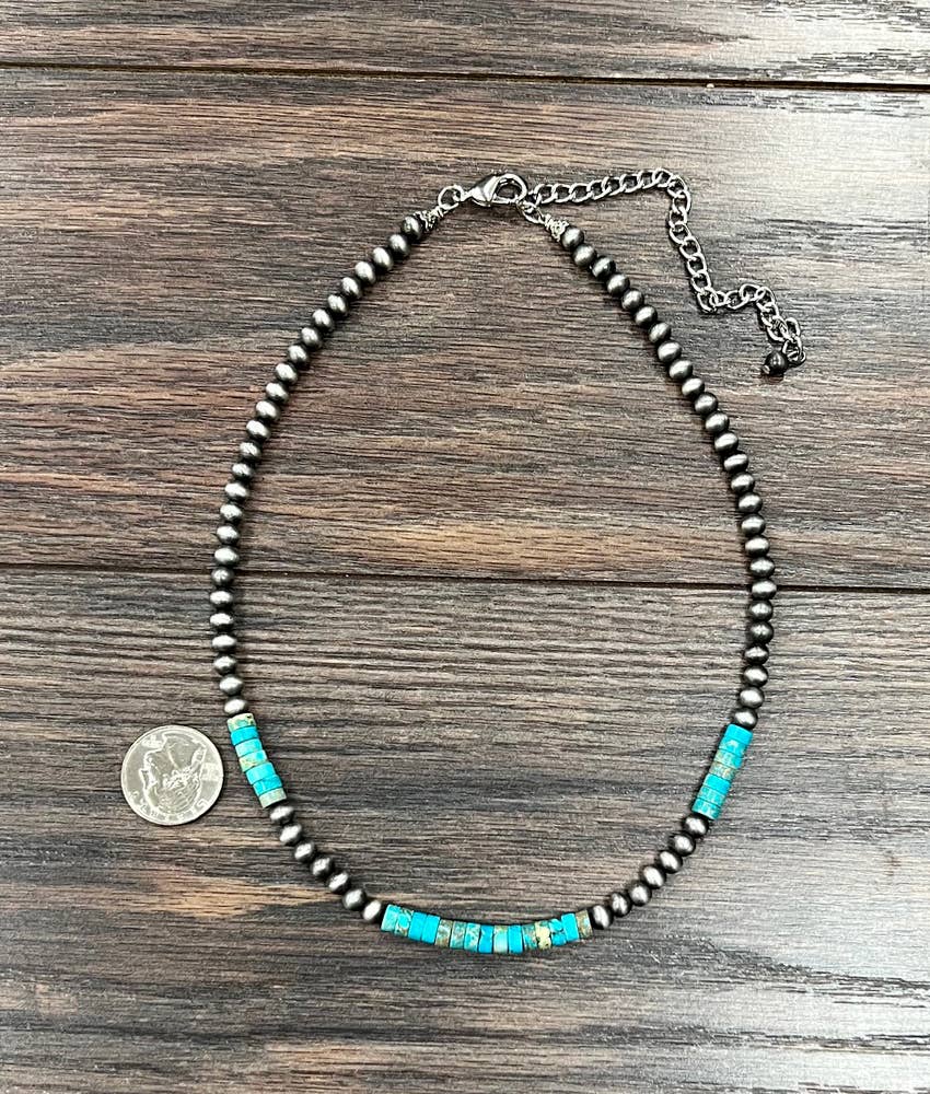 738969, Handmade Navajo Gemstone Necklace