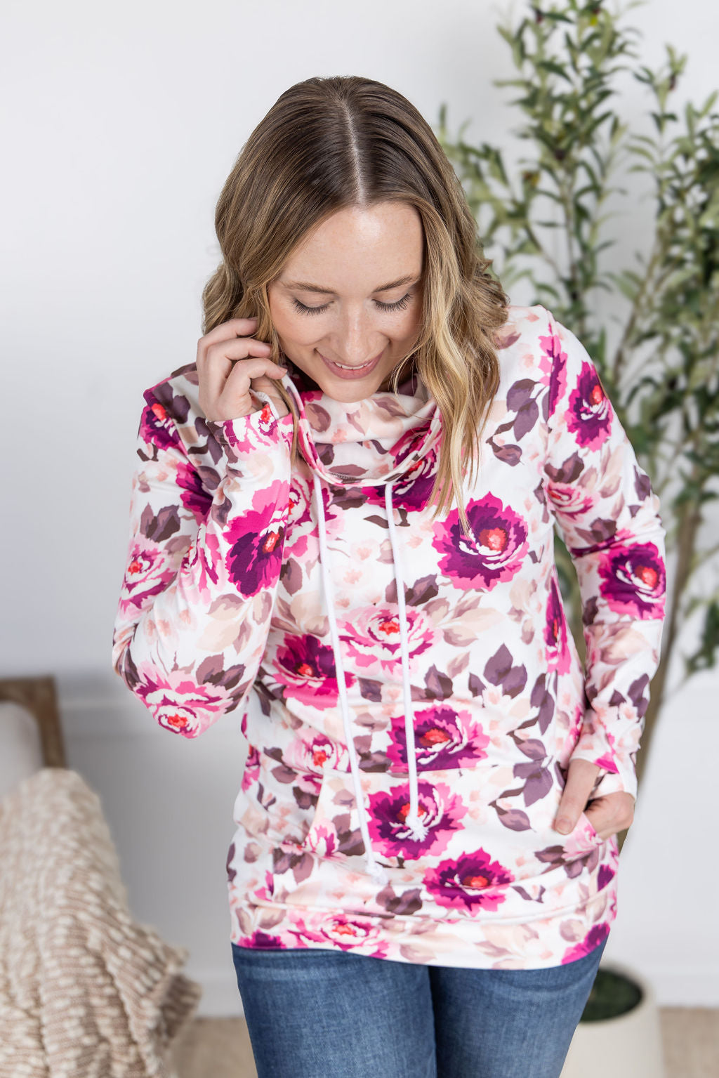 IN STOCK Soft Funnel Neck - Autumn Blossom