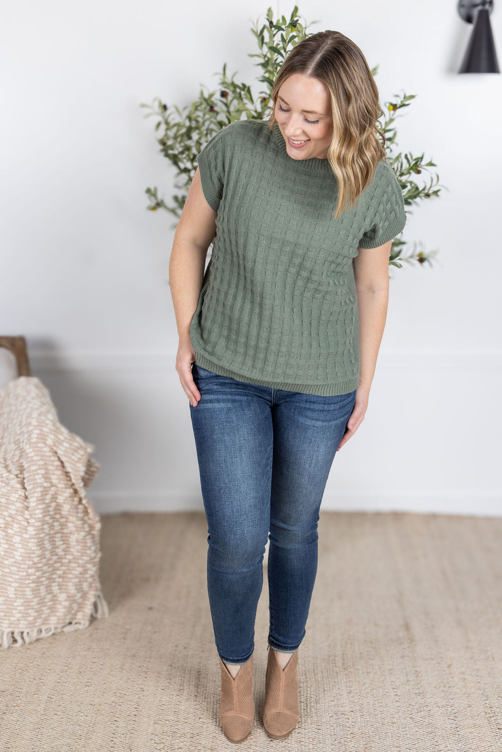 Kelly Knitted Top - Sage