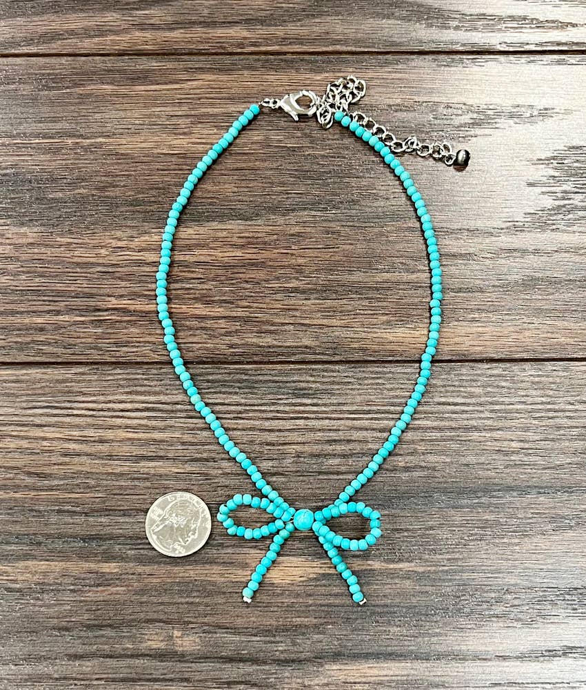 738615, Handmade Ribbon Bow Necklace