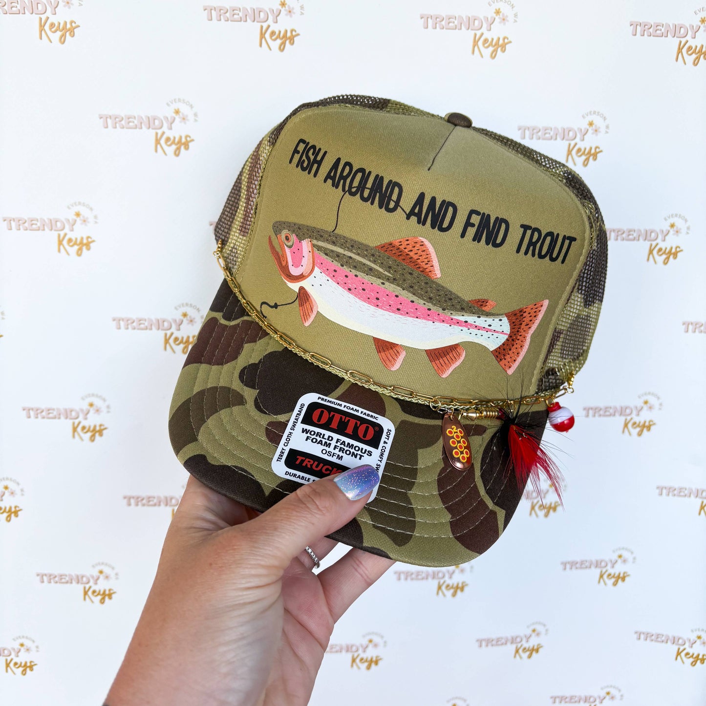Fish Around and Find Trout Trucker Hat