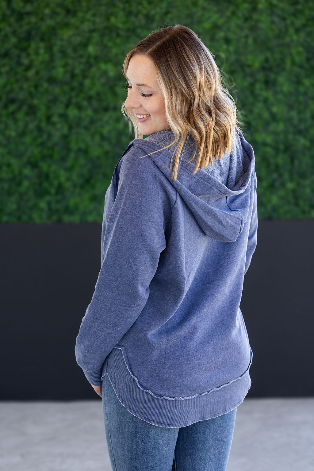 IN STOCK Vintage Wash Beach Hoodie - Nautical Navy