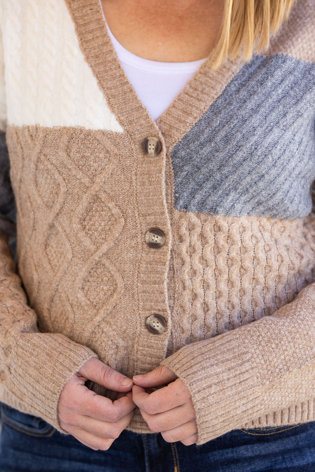 IN STOCK Colorblock Cozy Cardigan