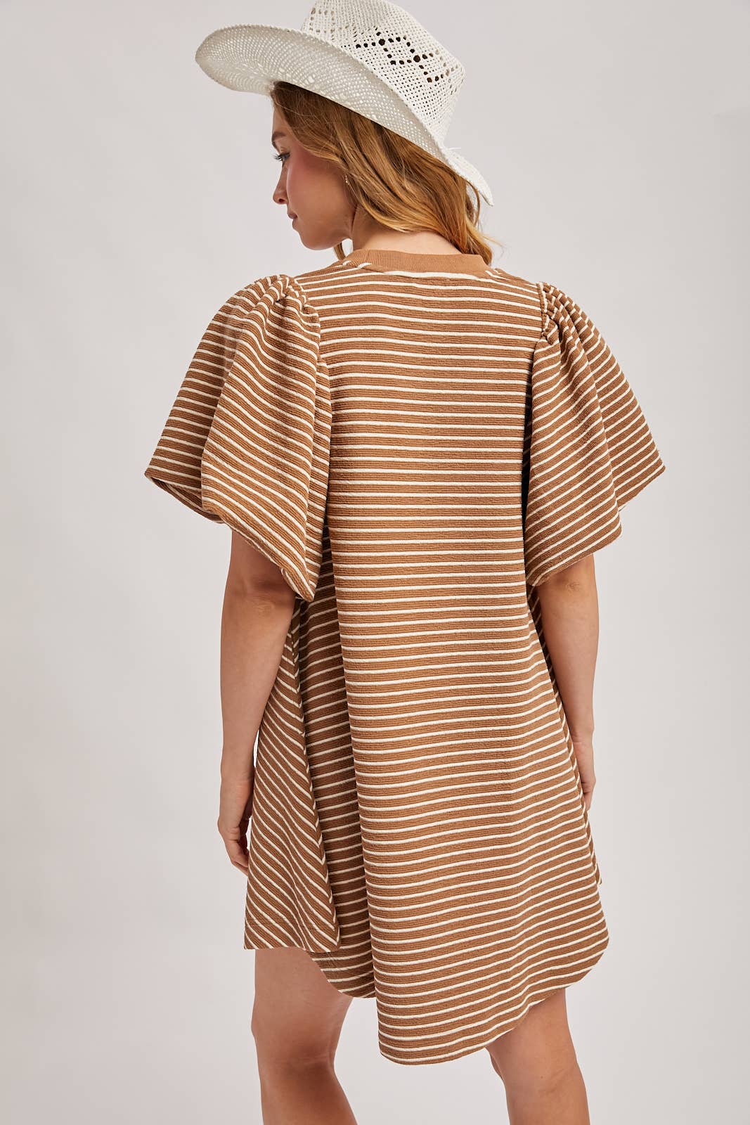 Autumn Stripe Dress- Ginger Snap