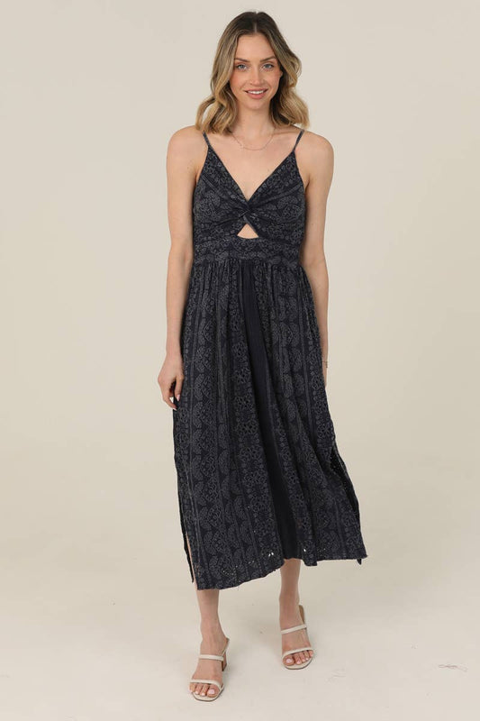 Blue Moon Acid Wash Midi Dress