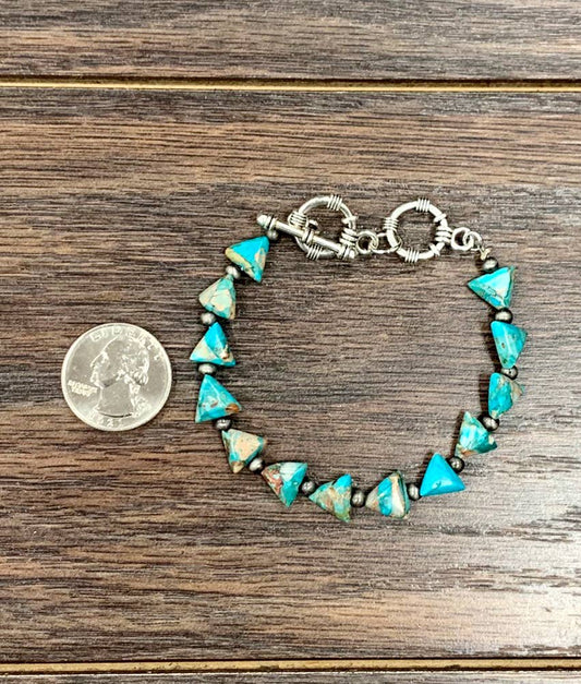 711218, Handmade Arrowhead Gemstone Adjustable Bracelet