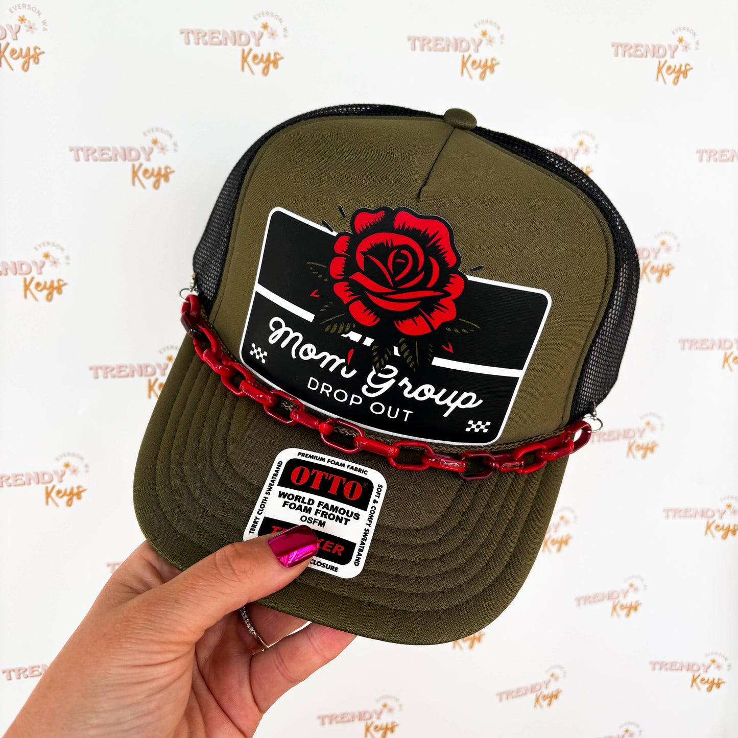 Mom Group Drop Out Graphic Trucker Hat