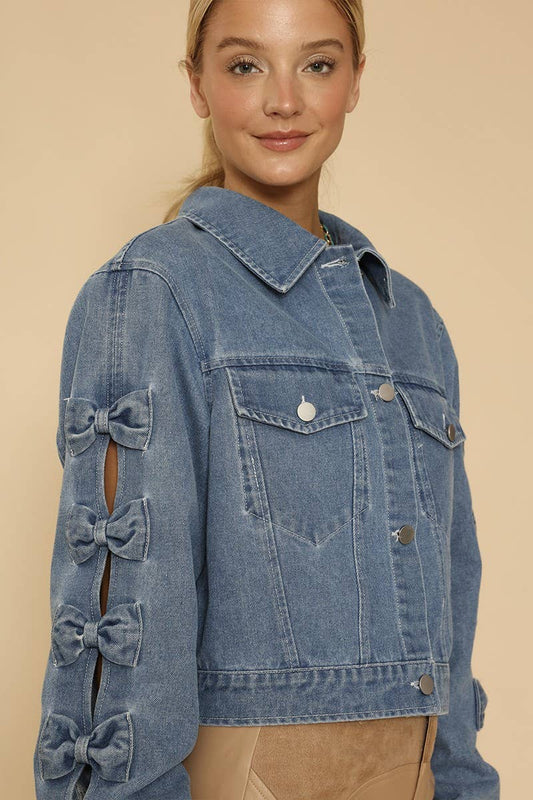 Bow Denim Jacket
