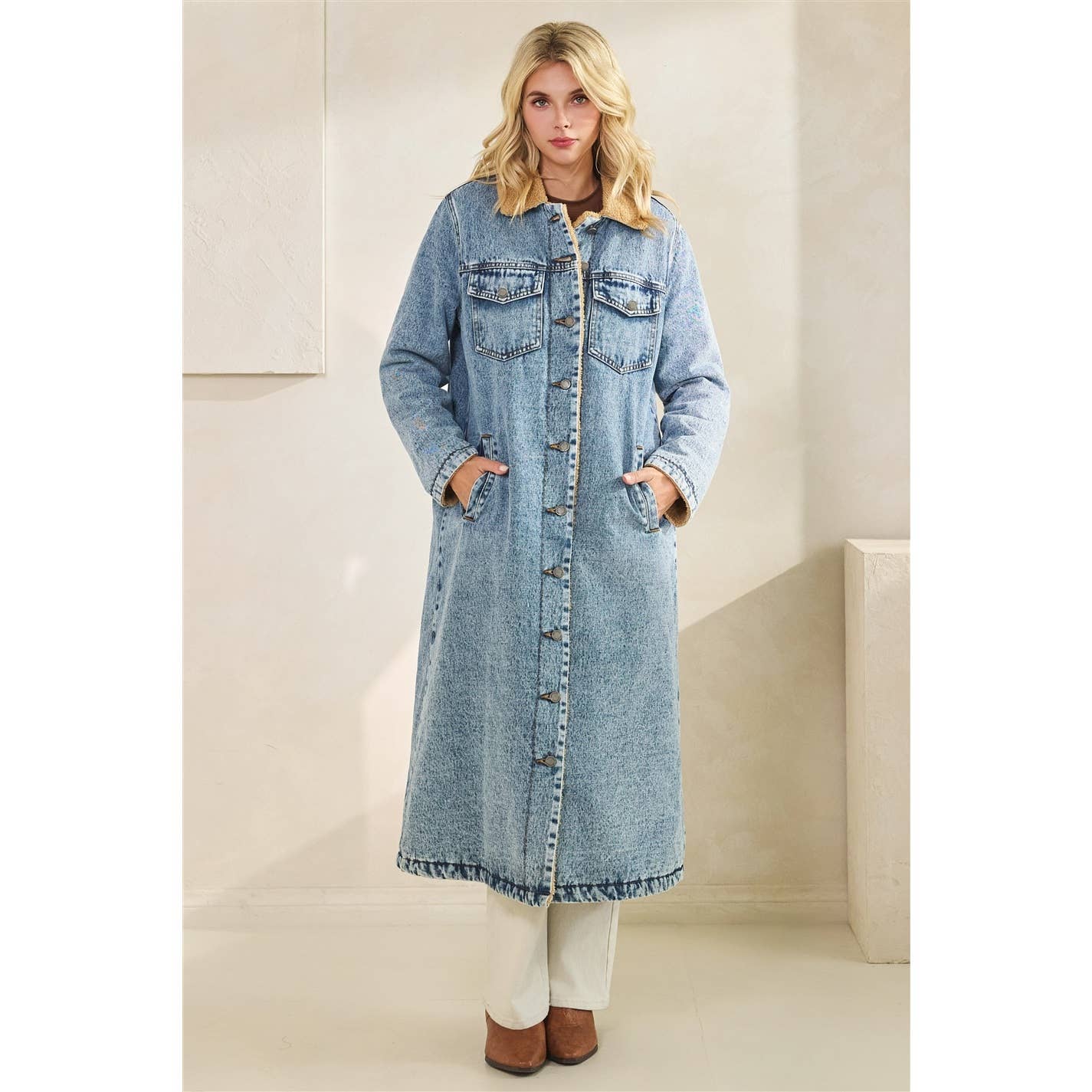 Colorado Lined Long Denim Jacket