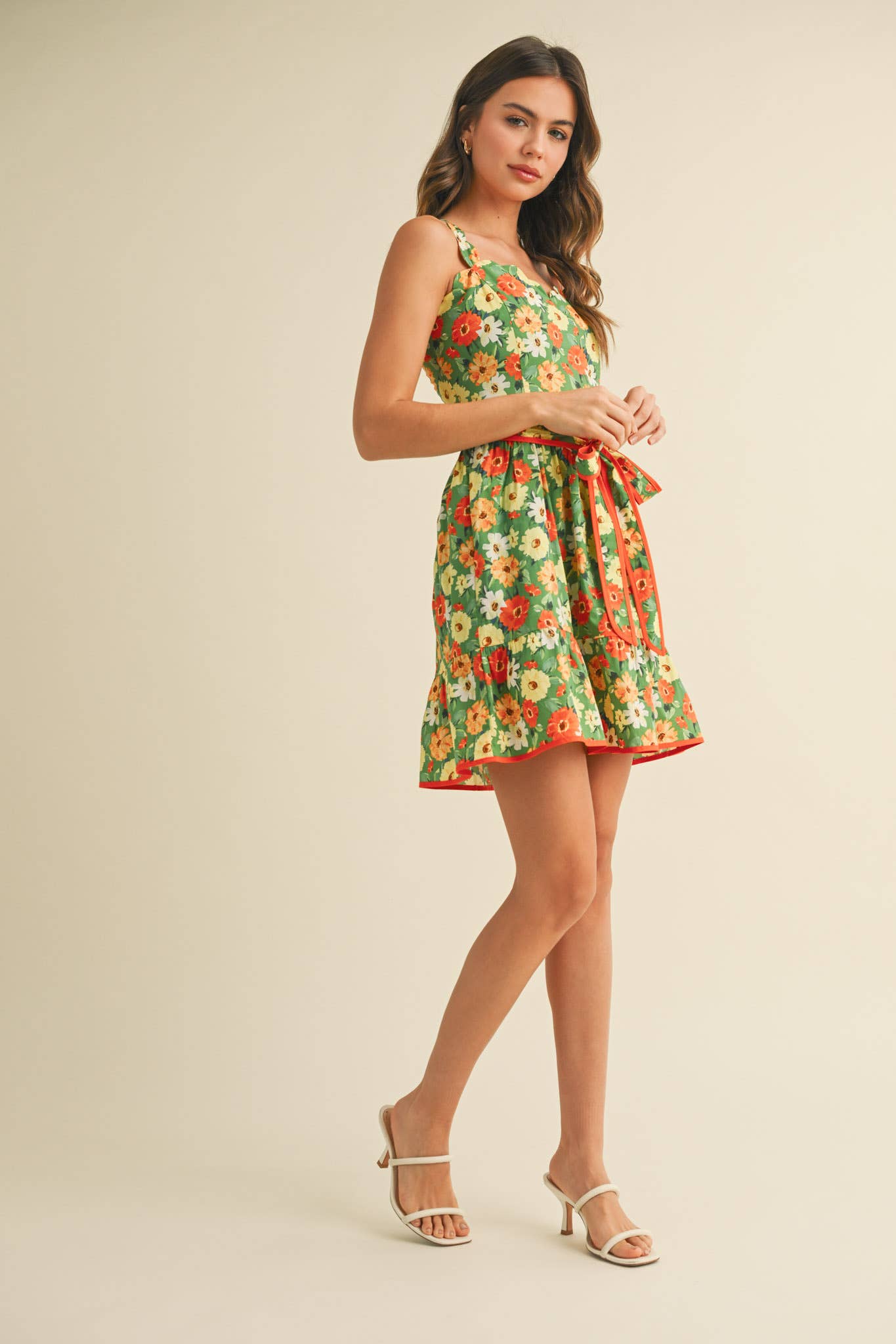 Florence Scalloped Mini Dress