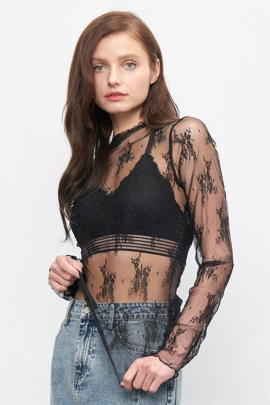 Lace Top- Rust or Black