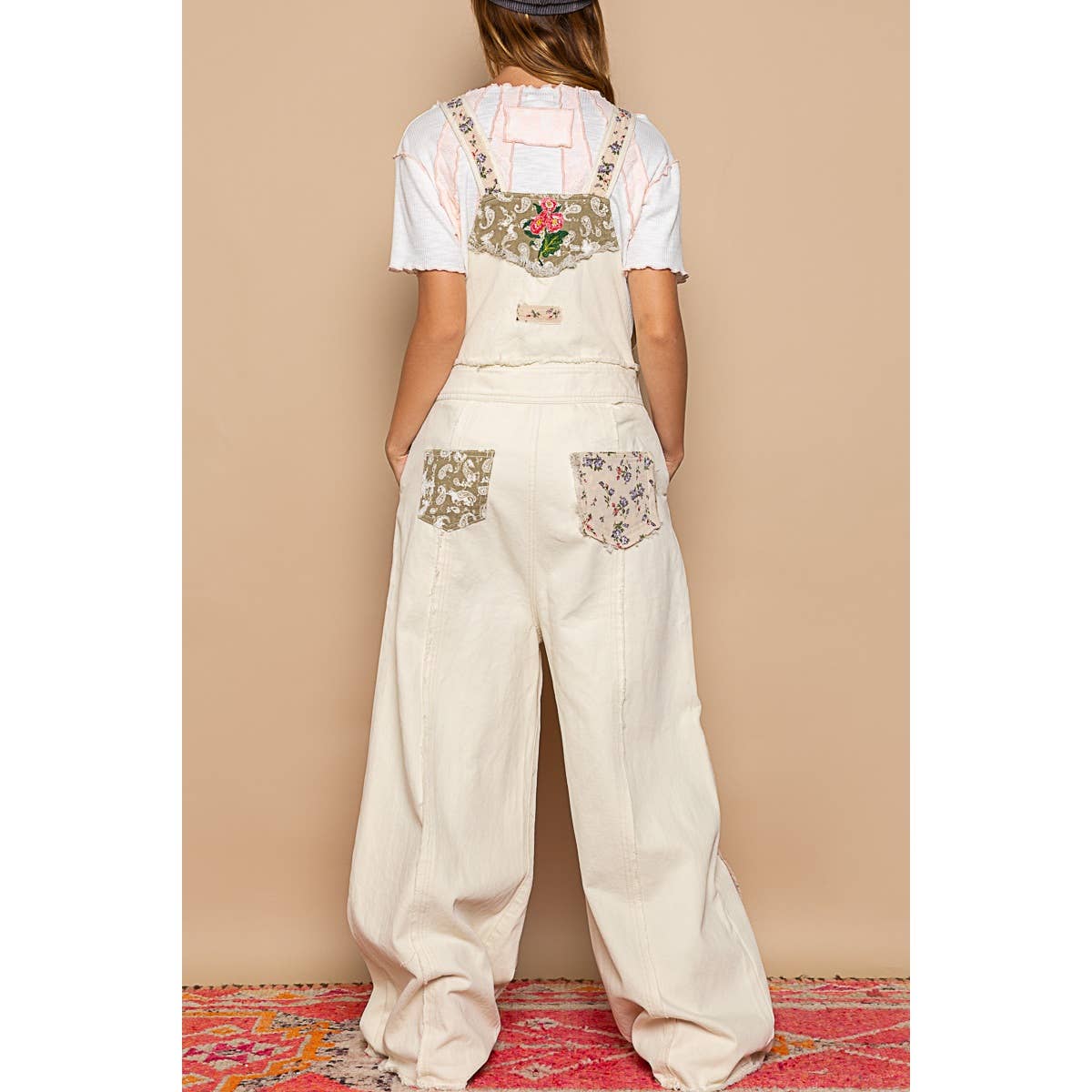 POL August Floral Overalls