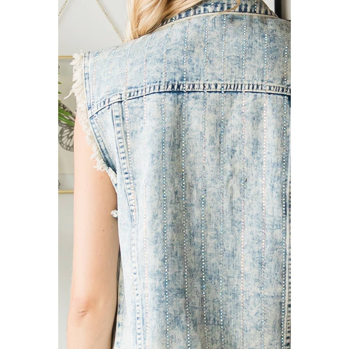 Miranda Rhinestone Denim Vest