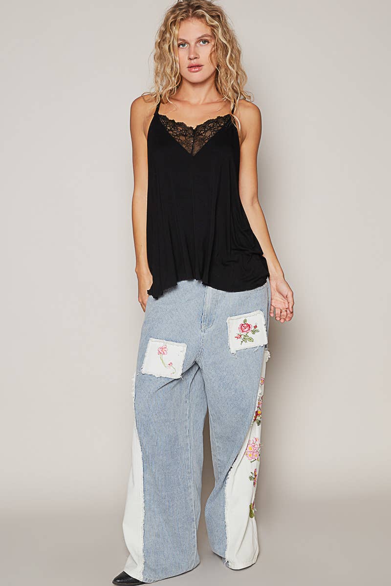 POL Cami Casual Tank Top- Jet