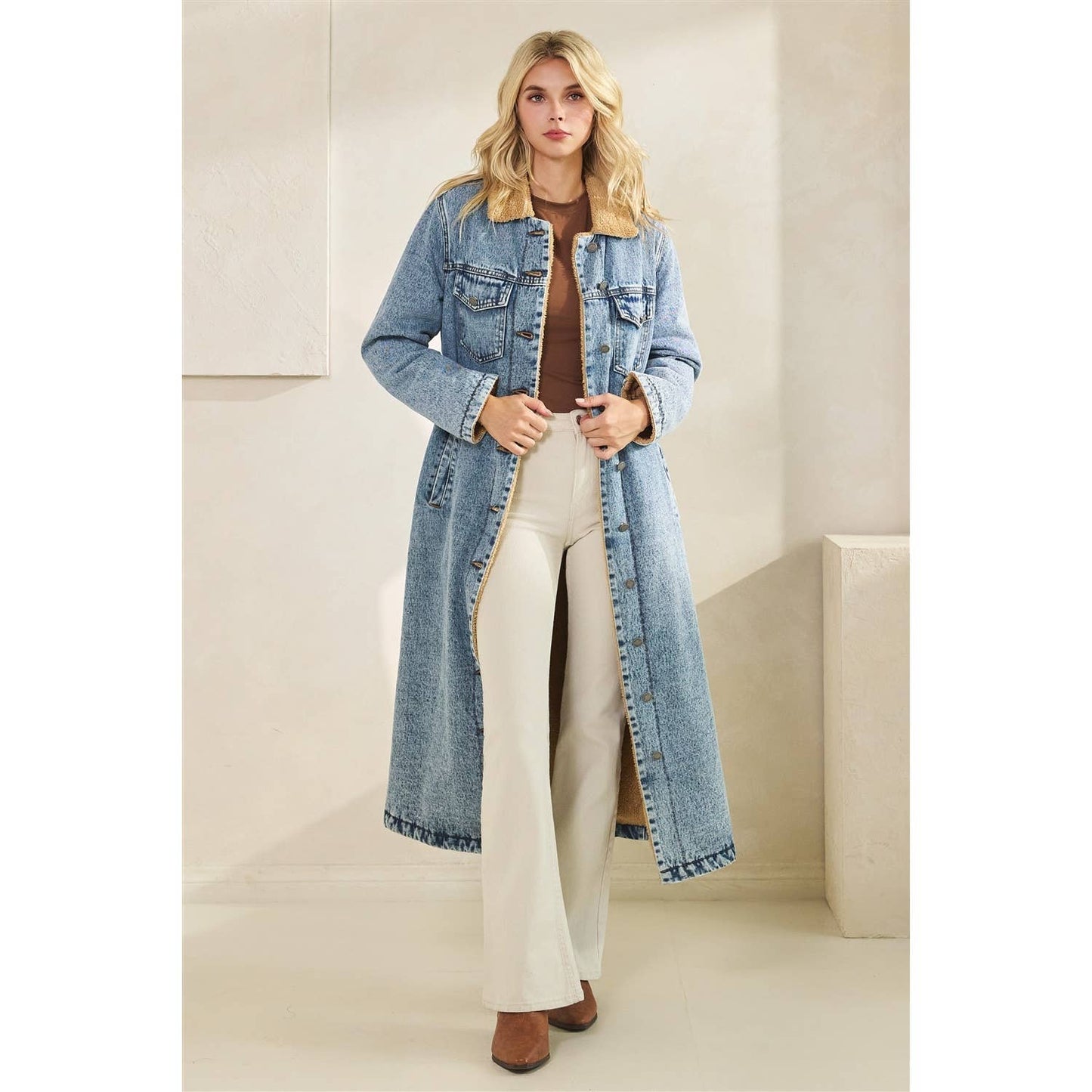 Colorado Lined Long Denim Jacket