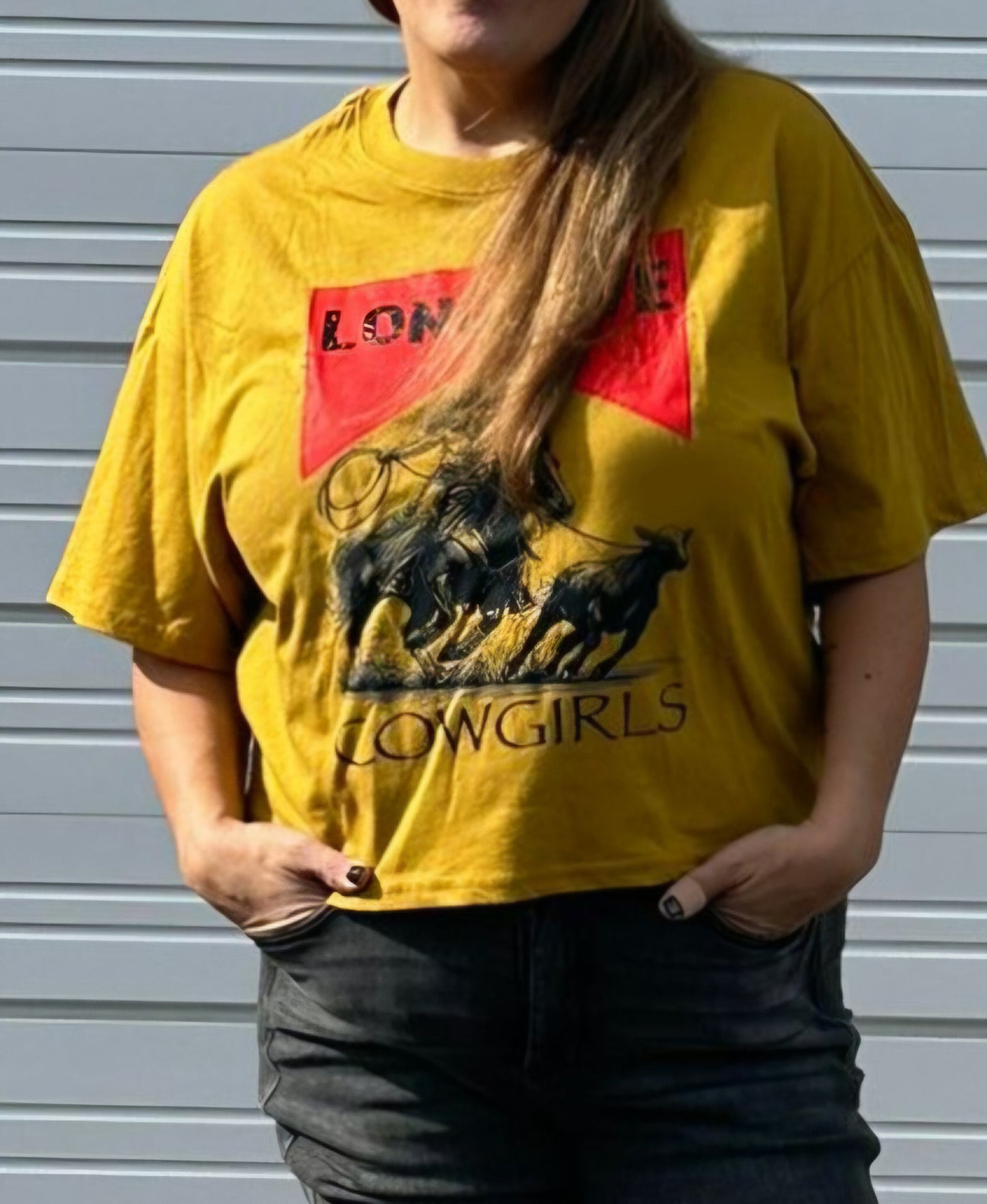 Long Live Cowgirls Boxy Tee- Dried Tobacco/Olive