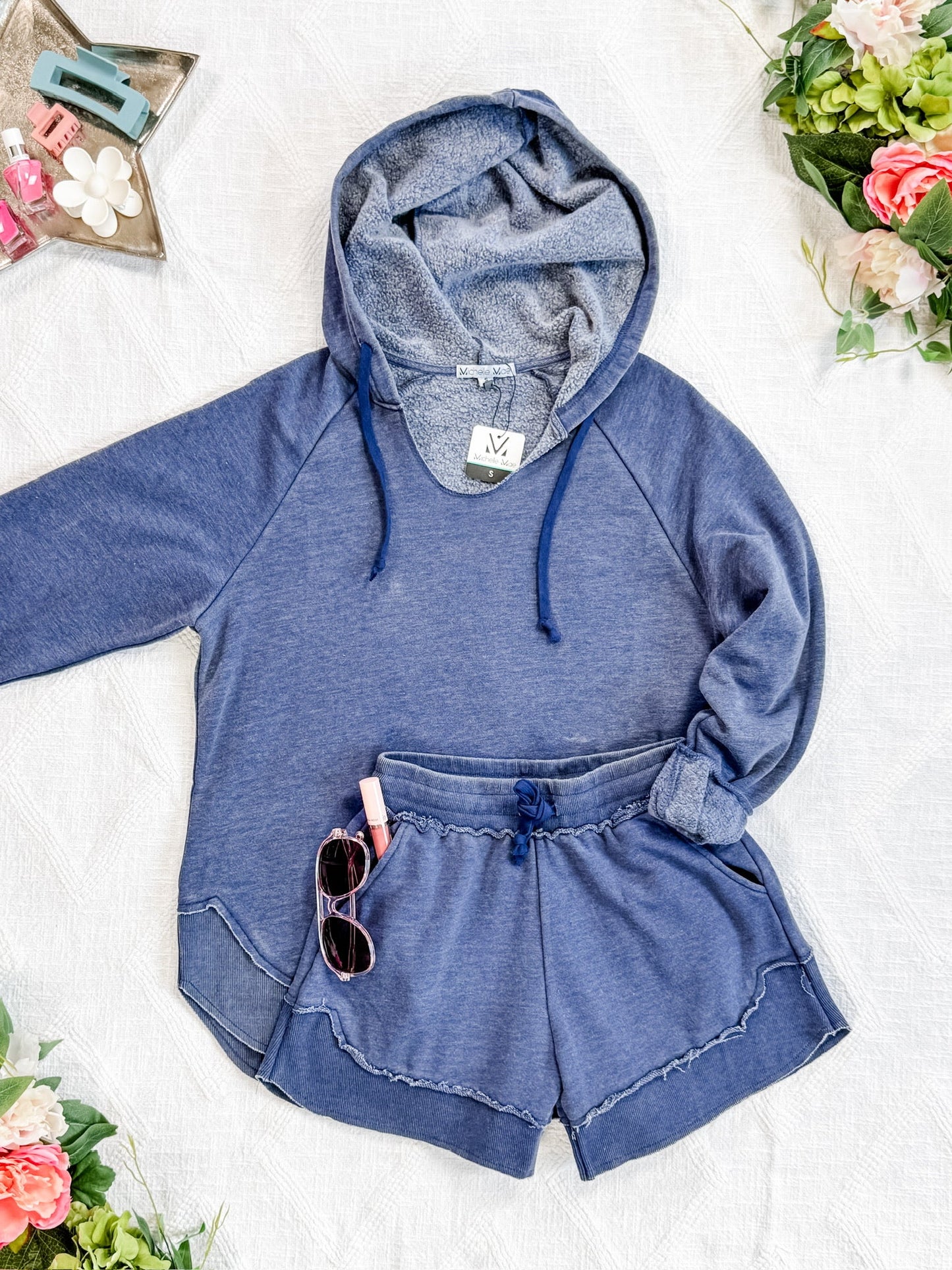 IN STOCK Vintage Wash Beach Hoodie - Nautical Navy