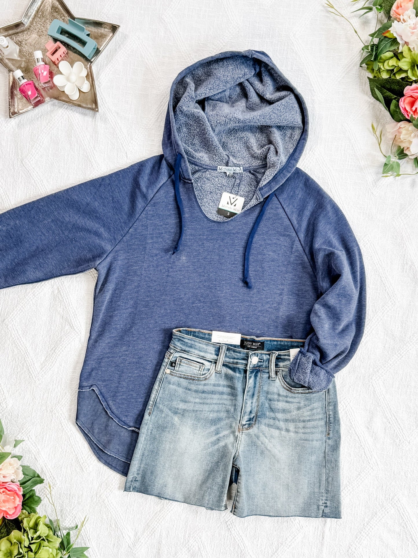 IN STOCK Vintage Wash Beach Hoodie - Nautical Navy