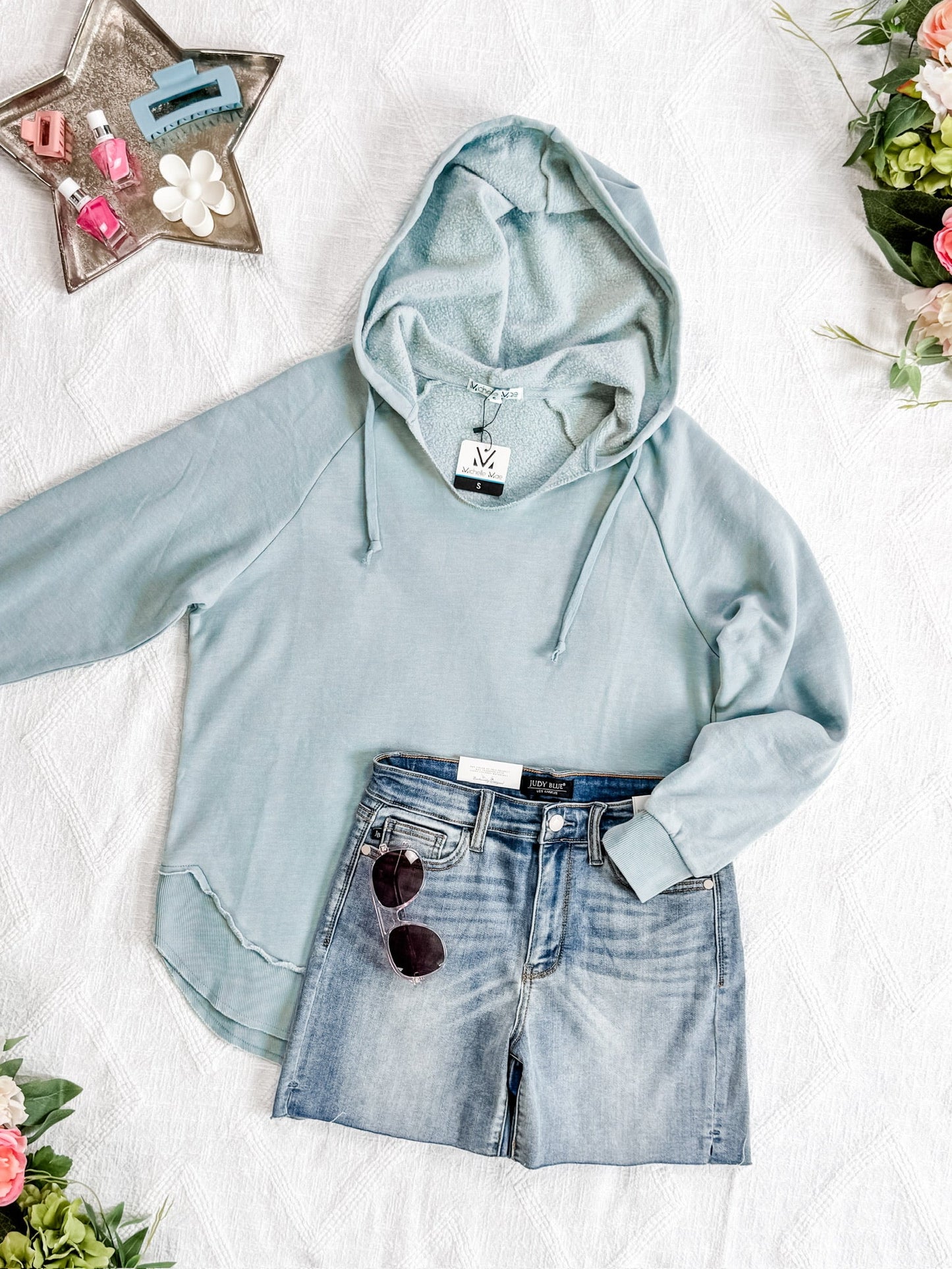 IN STOCK Vintage Wash Beach Hoodie - Seabreeze