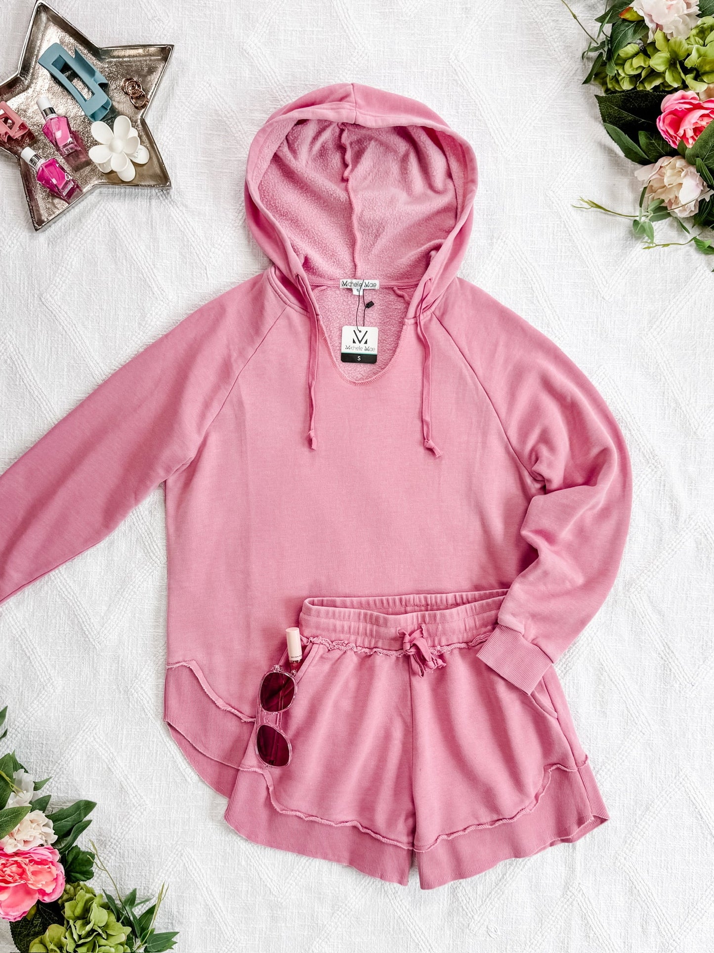 IN STOCK Vintage Wash Beach Hoodie - Dusty Pink