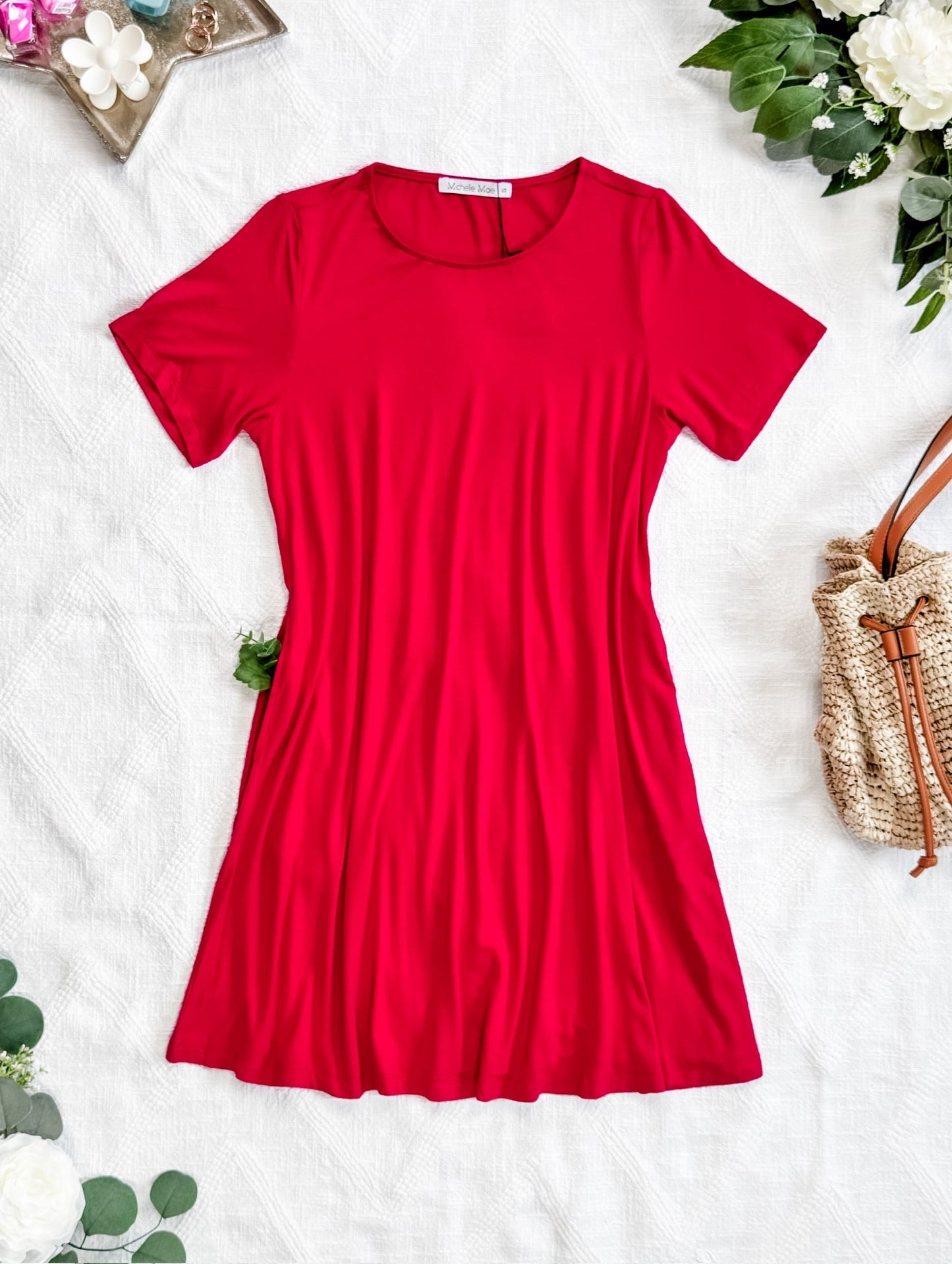IN STOCK Roxy Swing Tunic Dress - Red