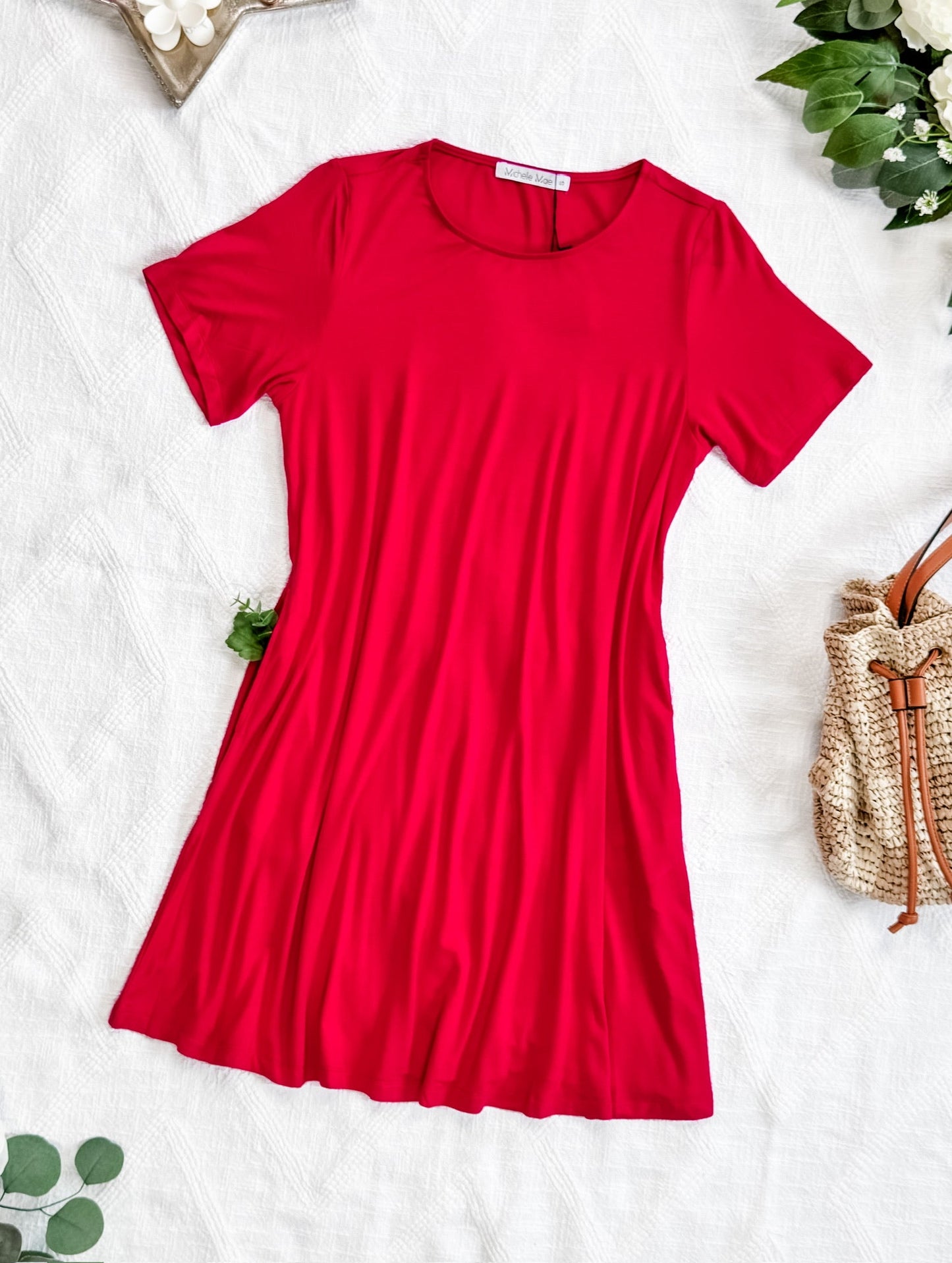 IN STOCK Roxy Swing Tunic Dress - Red