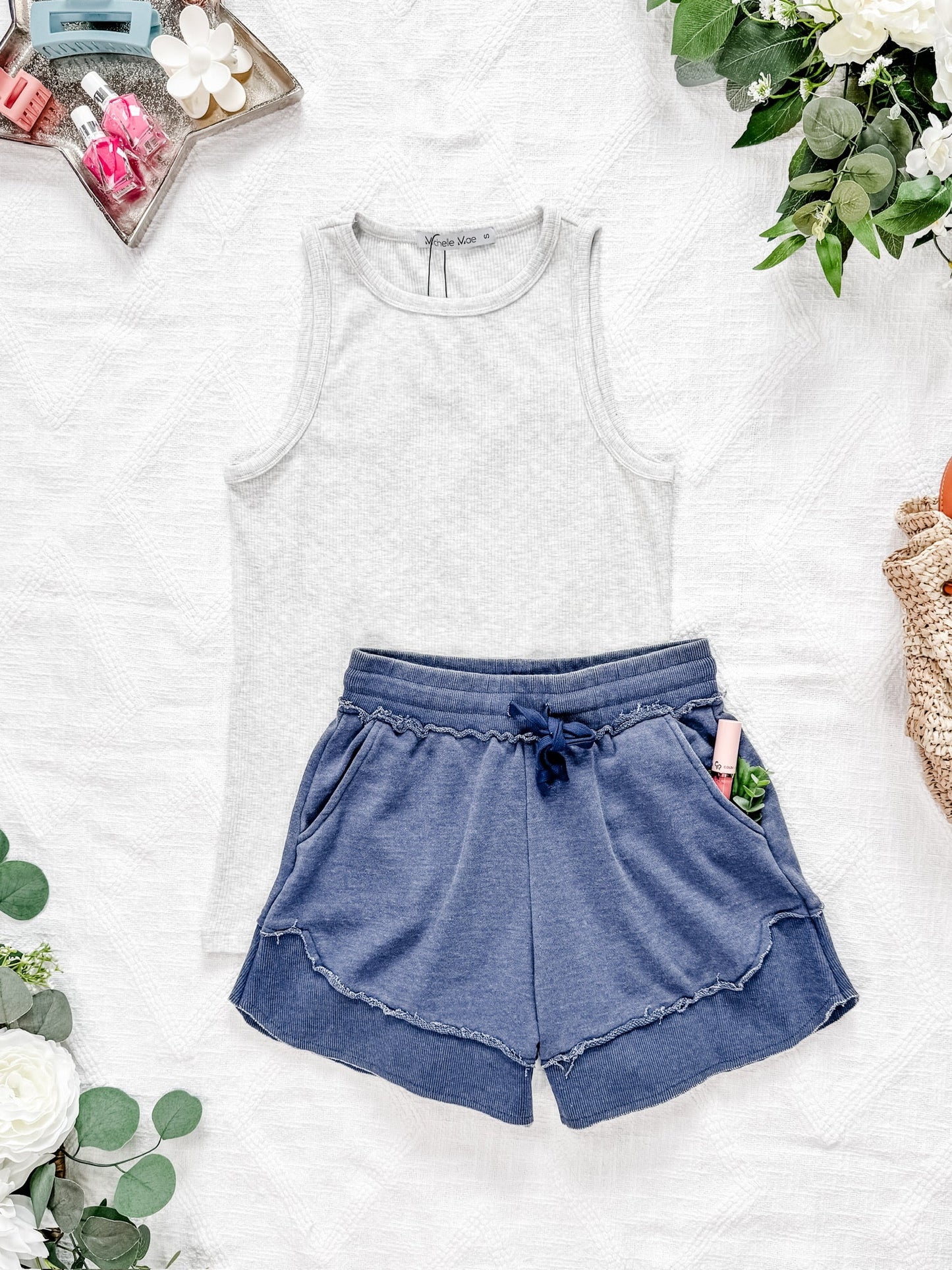 IN STOCK French Terry Stevie Shorts - Nautical Navy