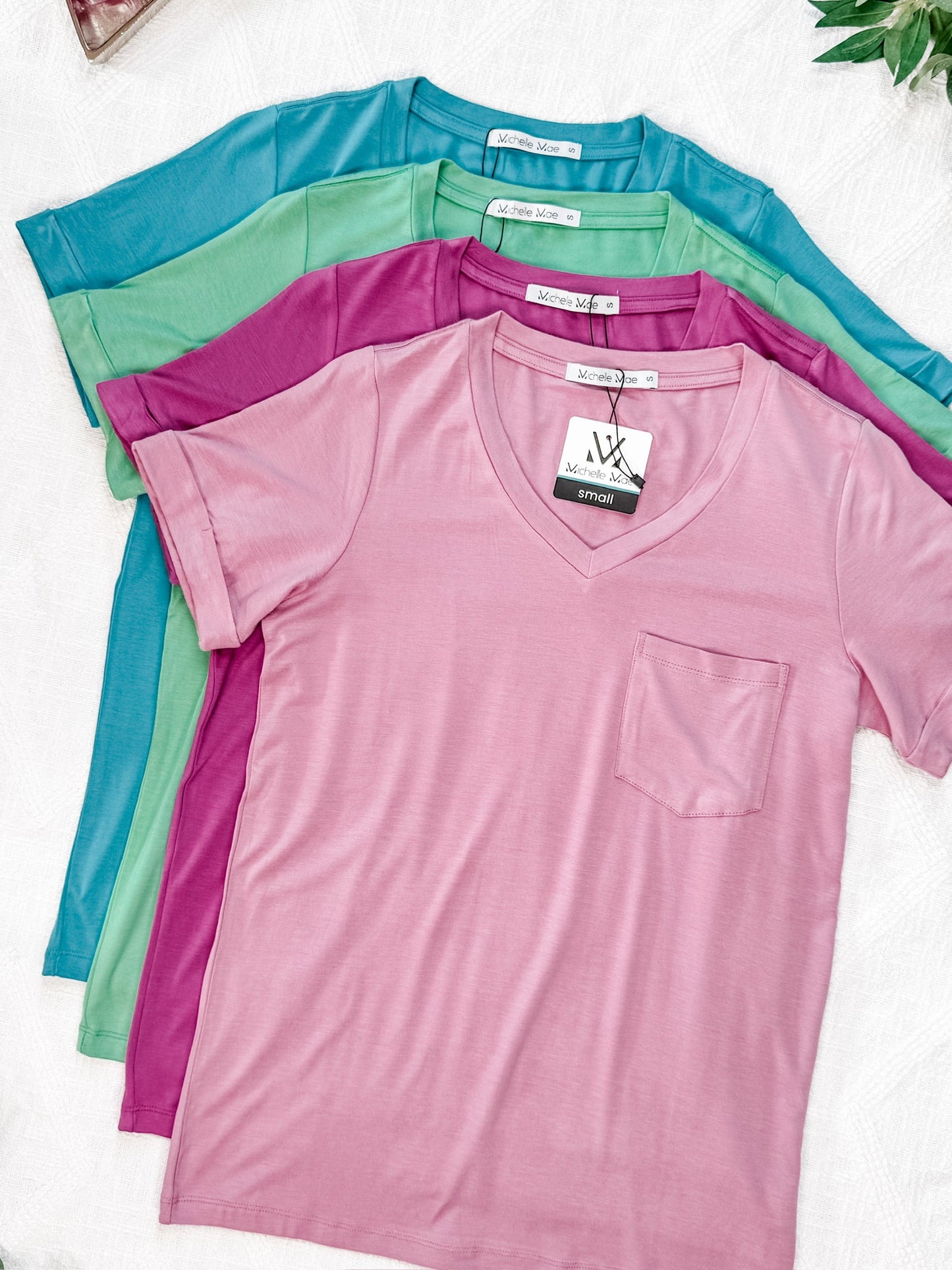 IN STOCK Sophie Pocket Tee - Rose