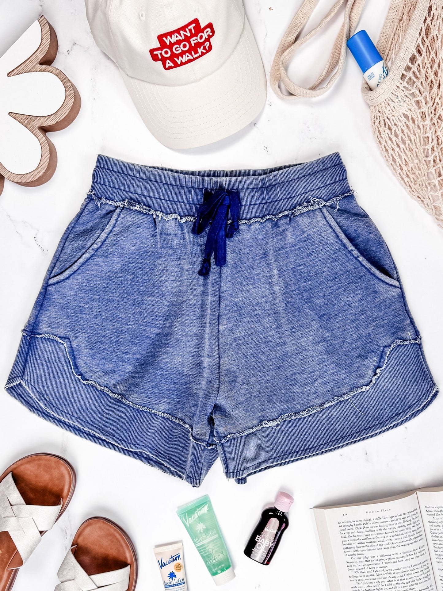 IN STOCK French Terry Stevie Shorts - Nautical Navy