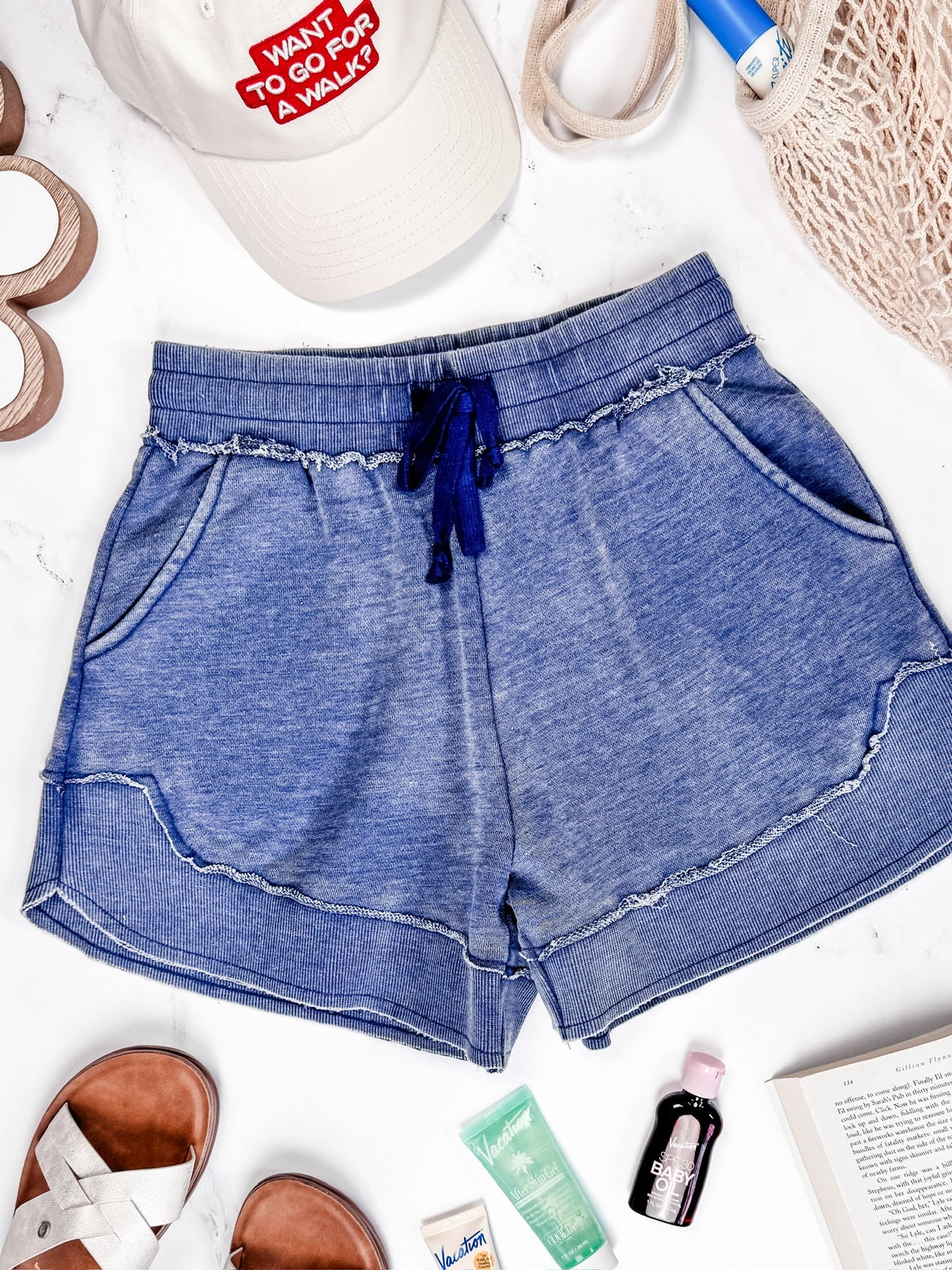IN STOCK French Terry Stevie Shorts - Nautical Navy