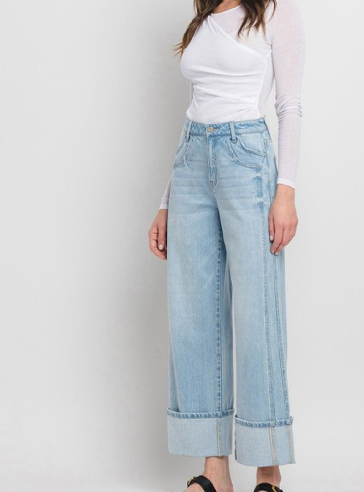 Veveret Kris Belle Double Seam Wide Cuffed Denim