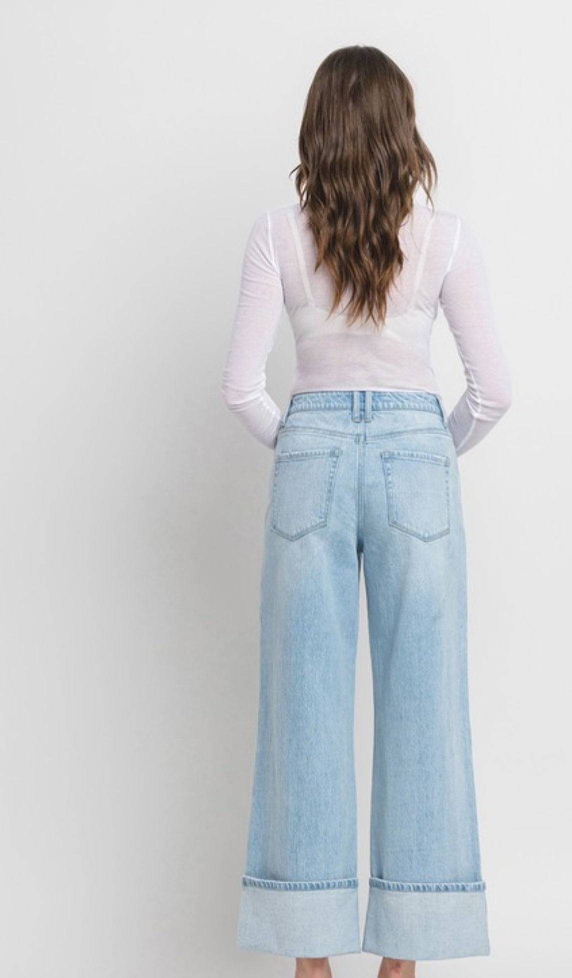 Veveret Kris Belle Double Seam Wide Cuffed Denim