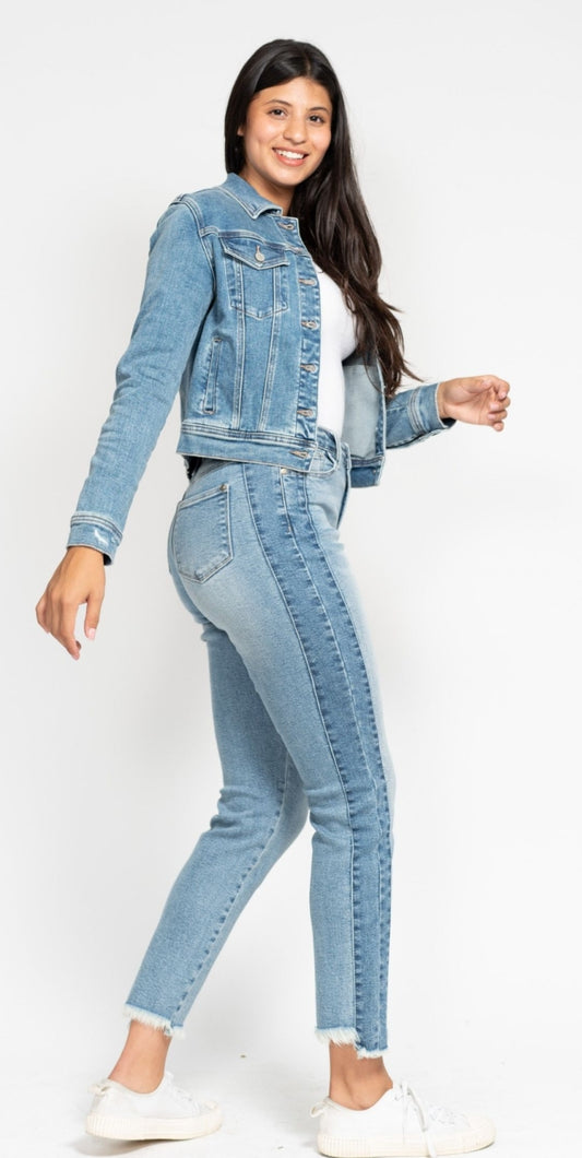 Judy Blue Vintage Wash Side Blue Denim
